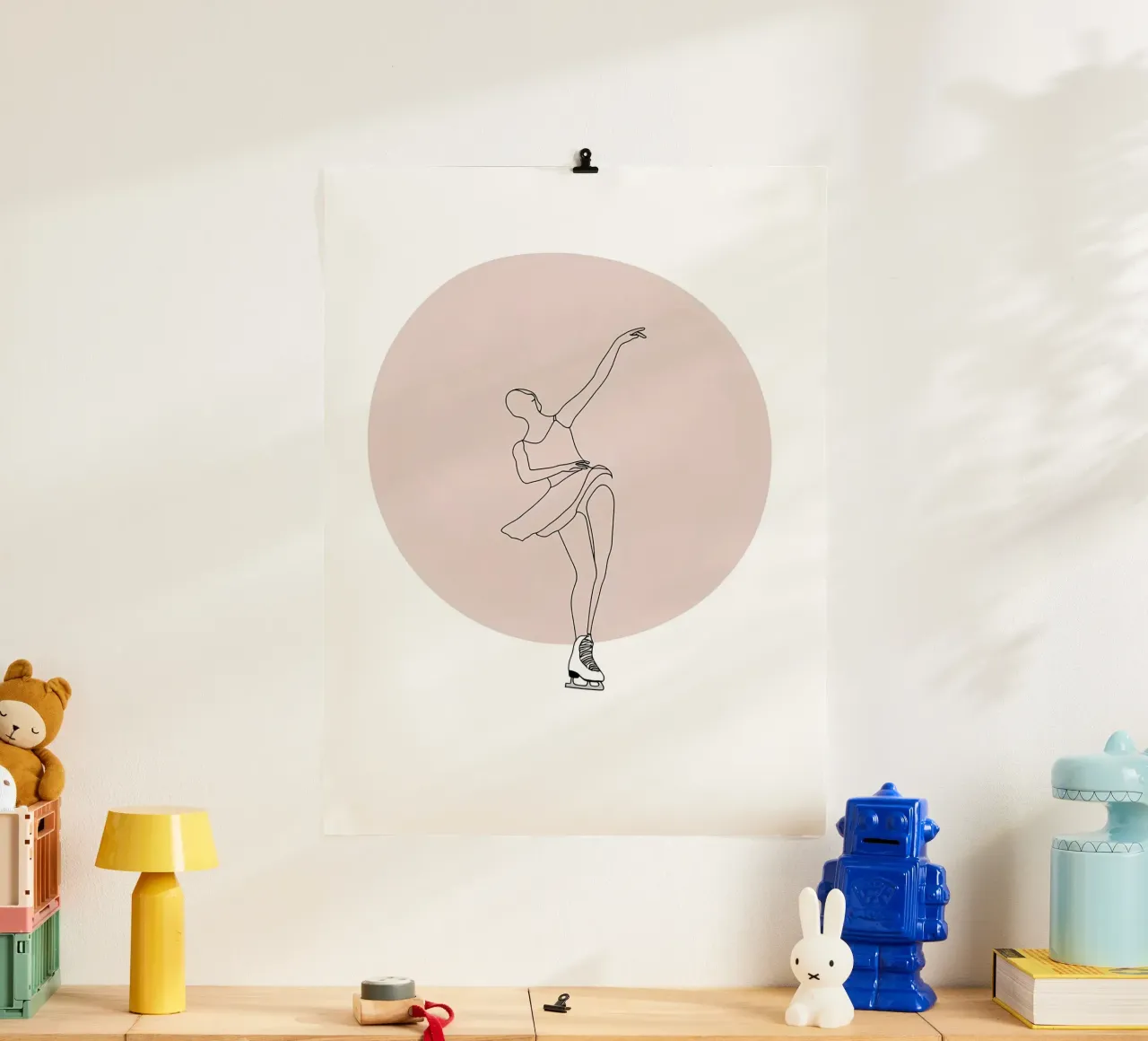 Ice Skater Minimalist Line Art Poster von Viv Line Art