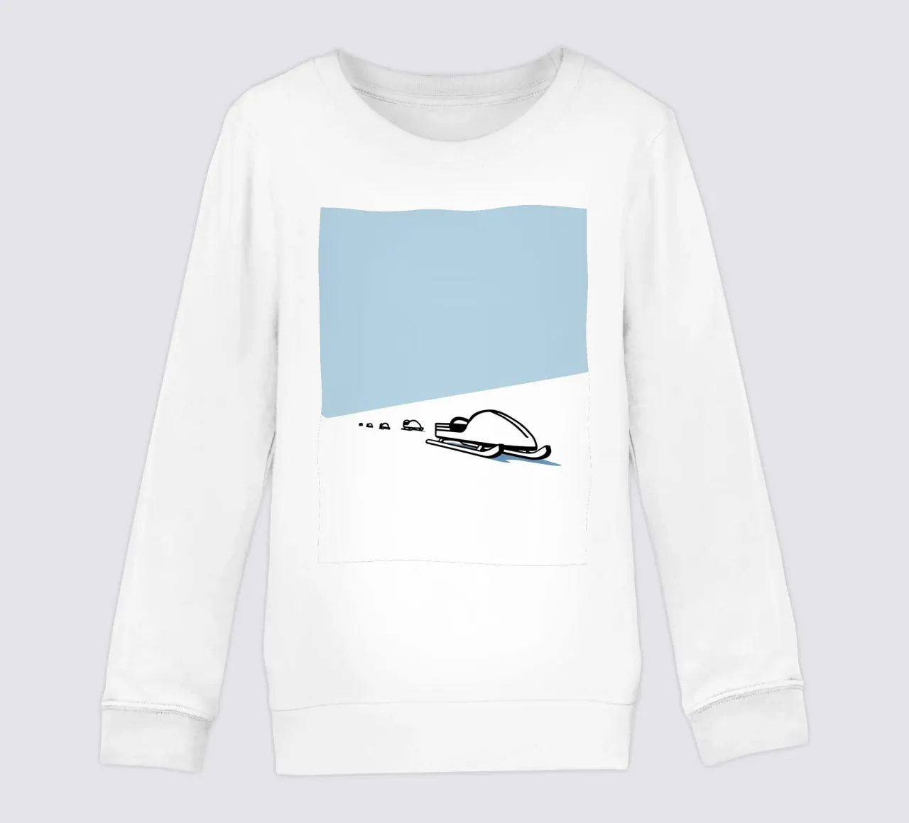 Slitta da neve Line Art minimalista felpa bambino da Viv Line Art