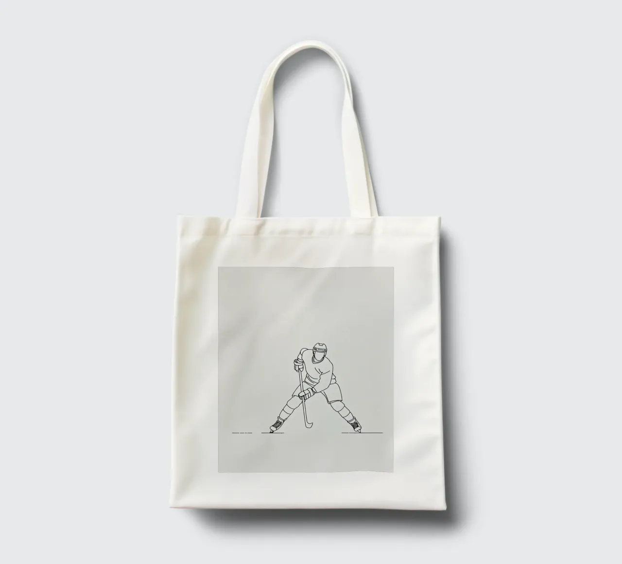 Hockey Player Minimalist Line Art tote bag by Viv Line Art