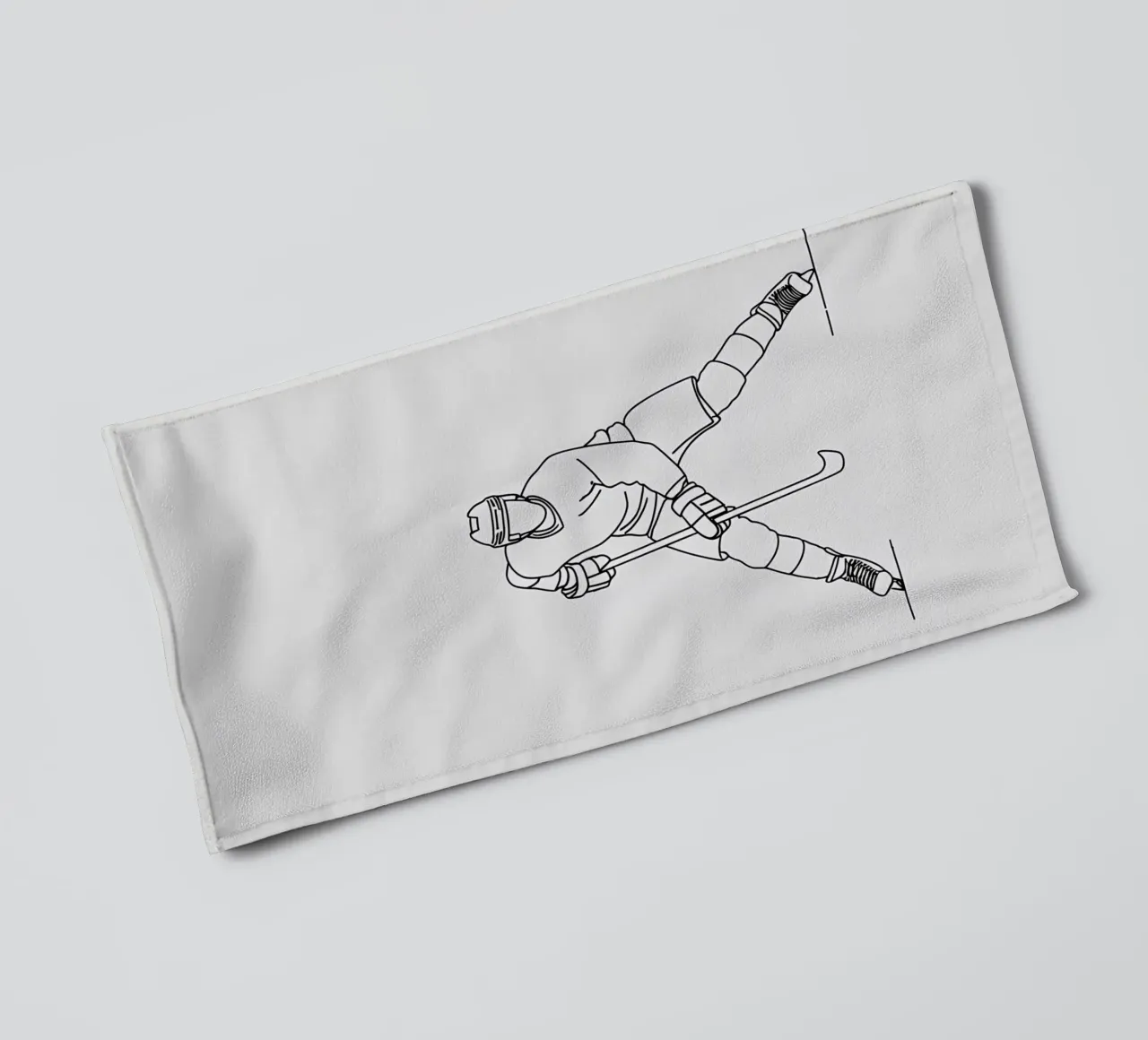 Hockey Player Minimalist Line Art towel by Viv Line Art