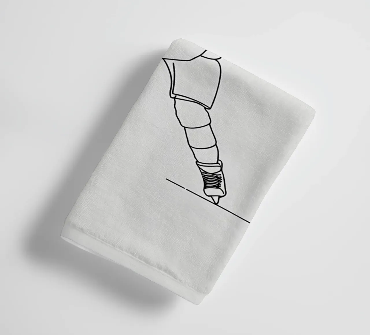 Hockey Player Minimalist Line Art towel by Viv Line Art