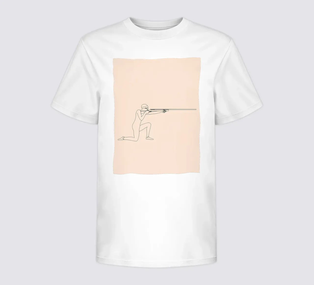 Shooter Minimalist Line Art Kinder T-Shirt von Viv Line Art