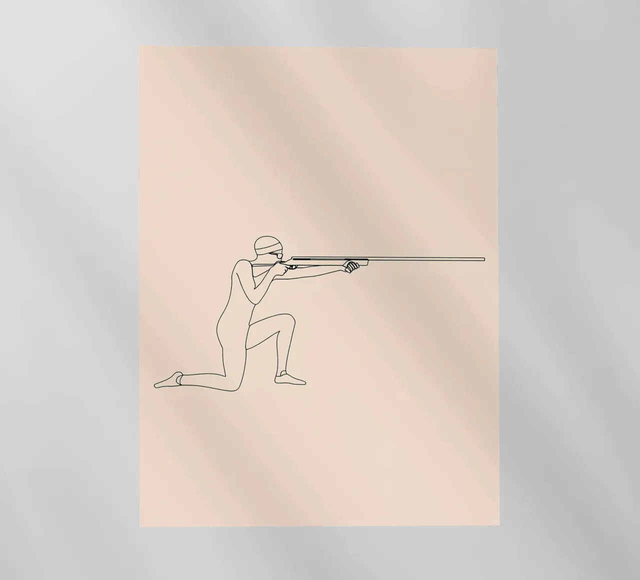 Line art minimalista di Shooter pellicola backlit da Viv Line Art