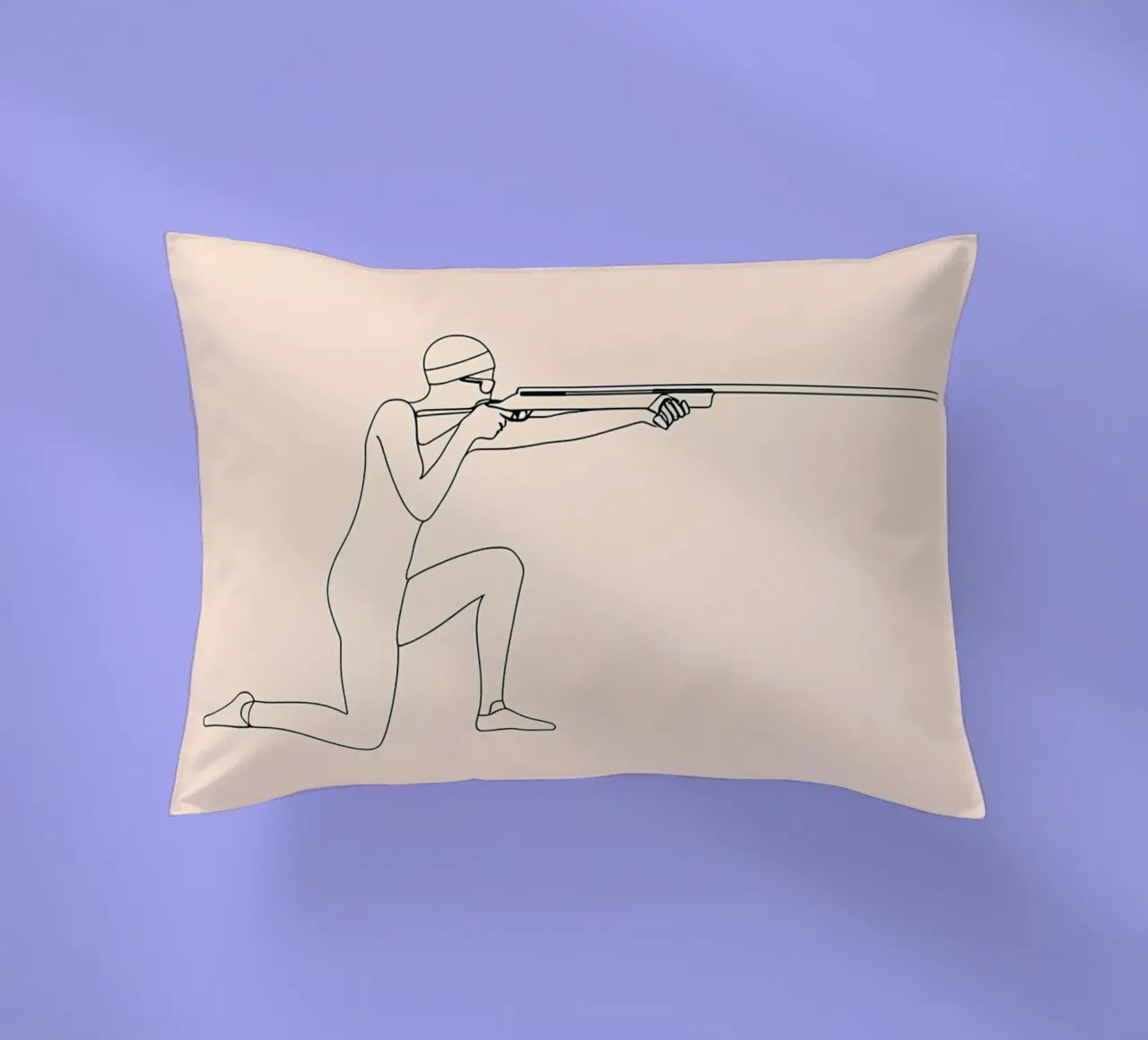 Line art minimalista di Shooter cuscino da Viv Line Art