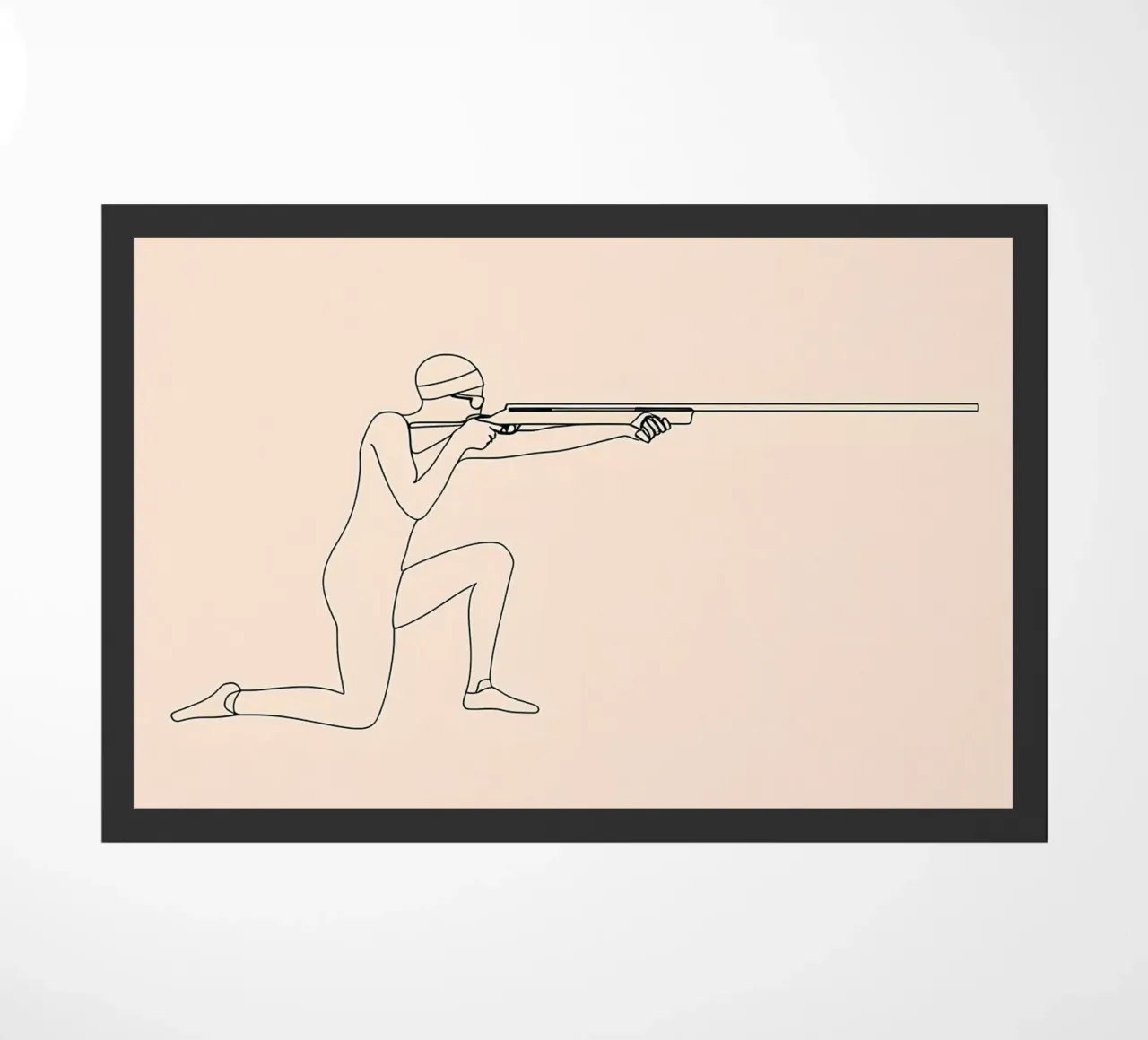 Line art minimalista di Shooter zerbino da Viv Line Art