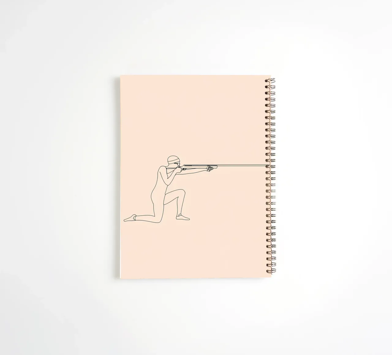 Shooter Minimalist Line Art spiral notebook by Viv Line Art
