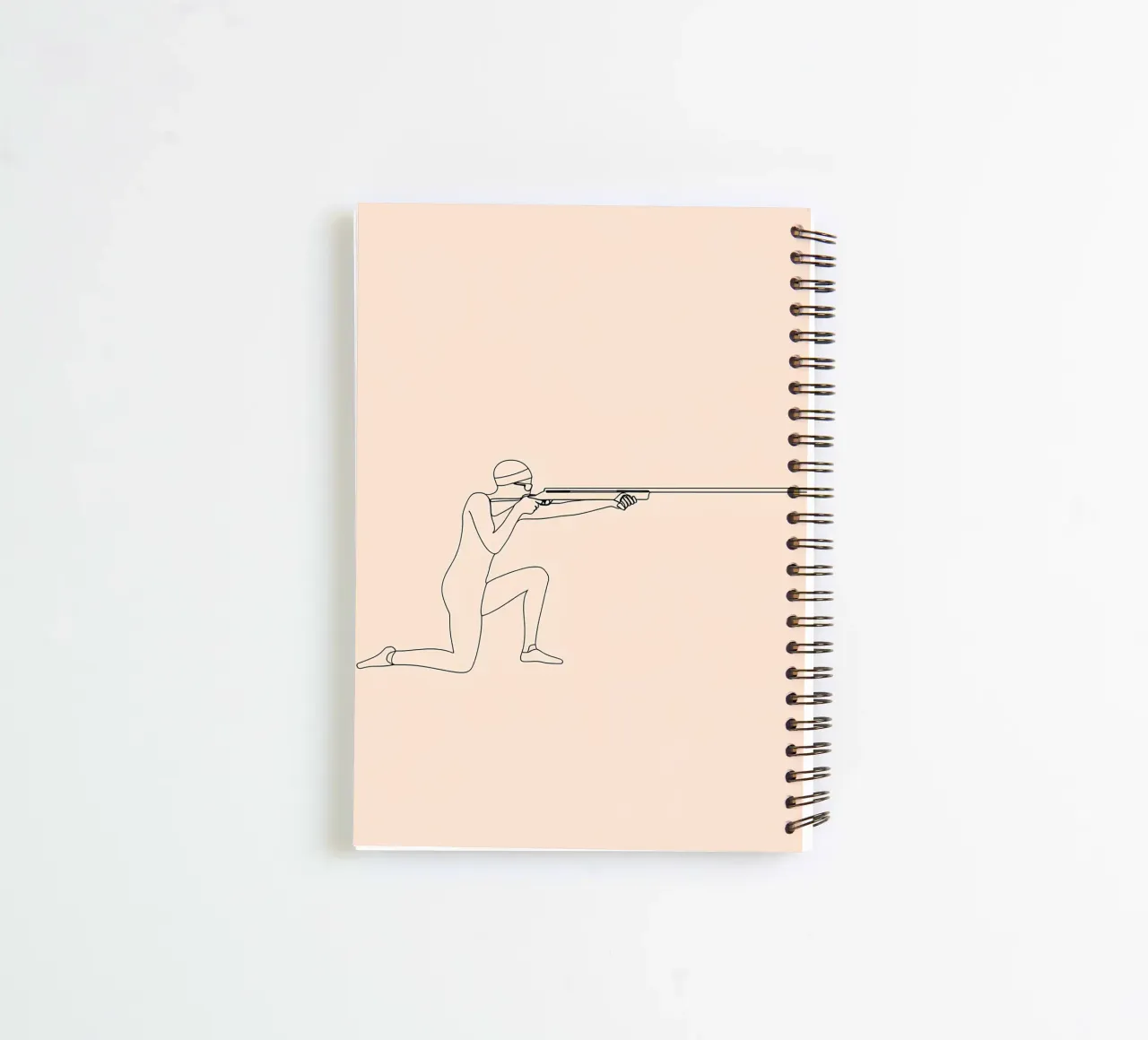 Shooter Minimalist Line Art spiral notebook by Viv Line Art