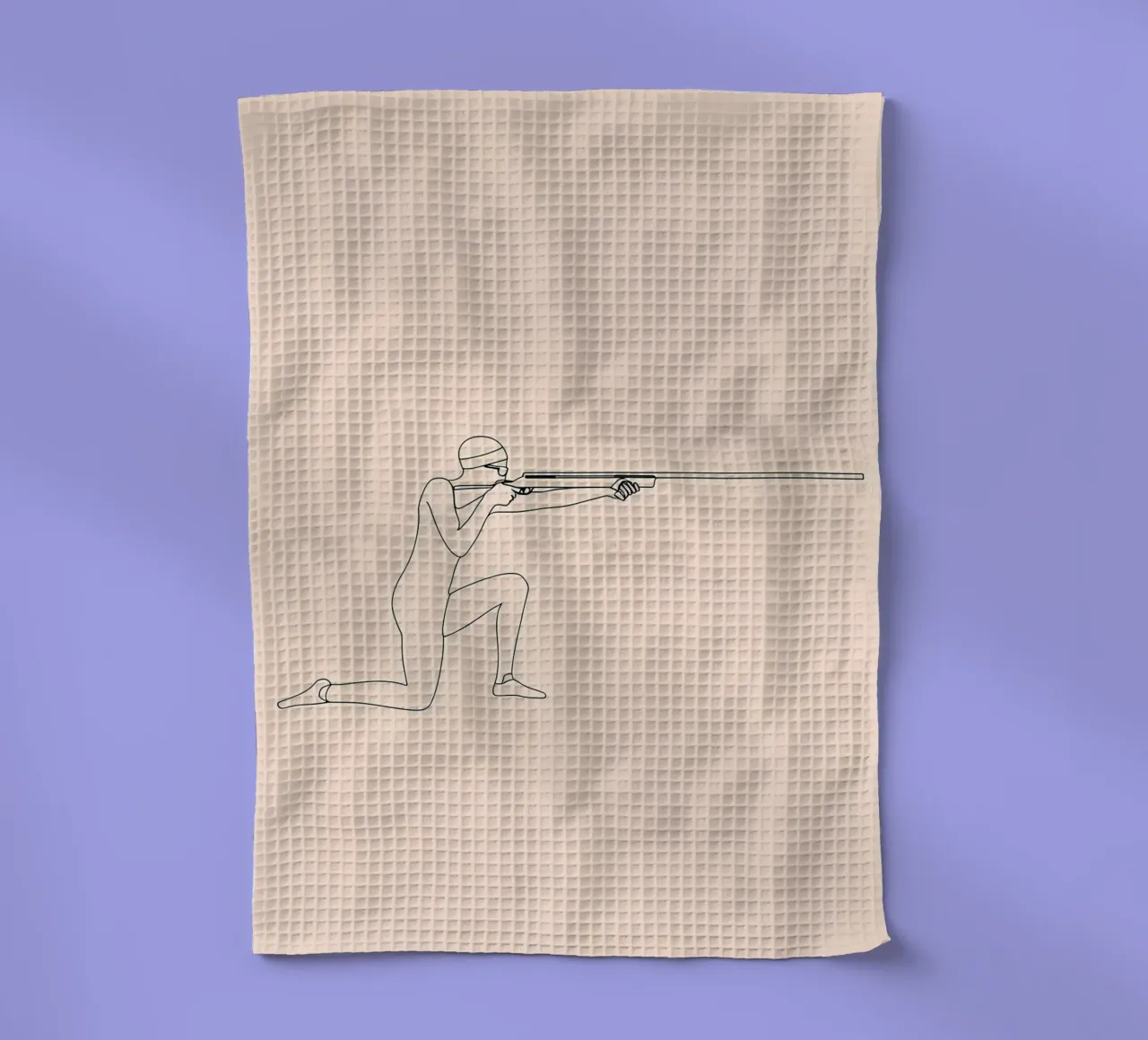 Line art minimalista di Shooter canovaccio da cucina da Viv Line Art