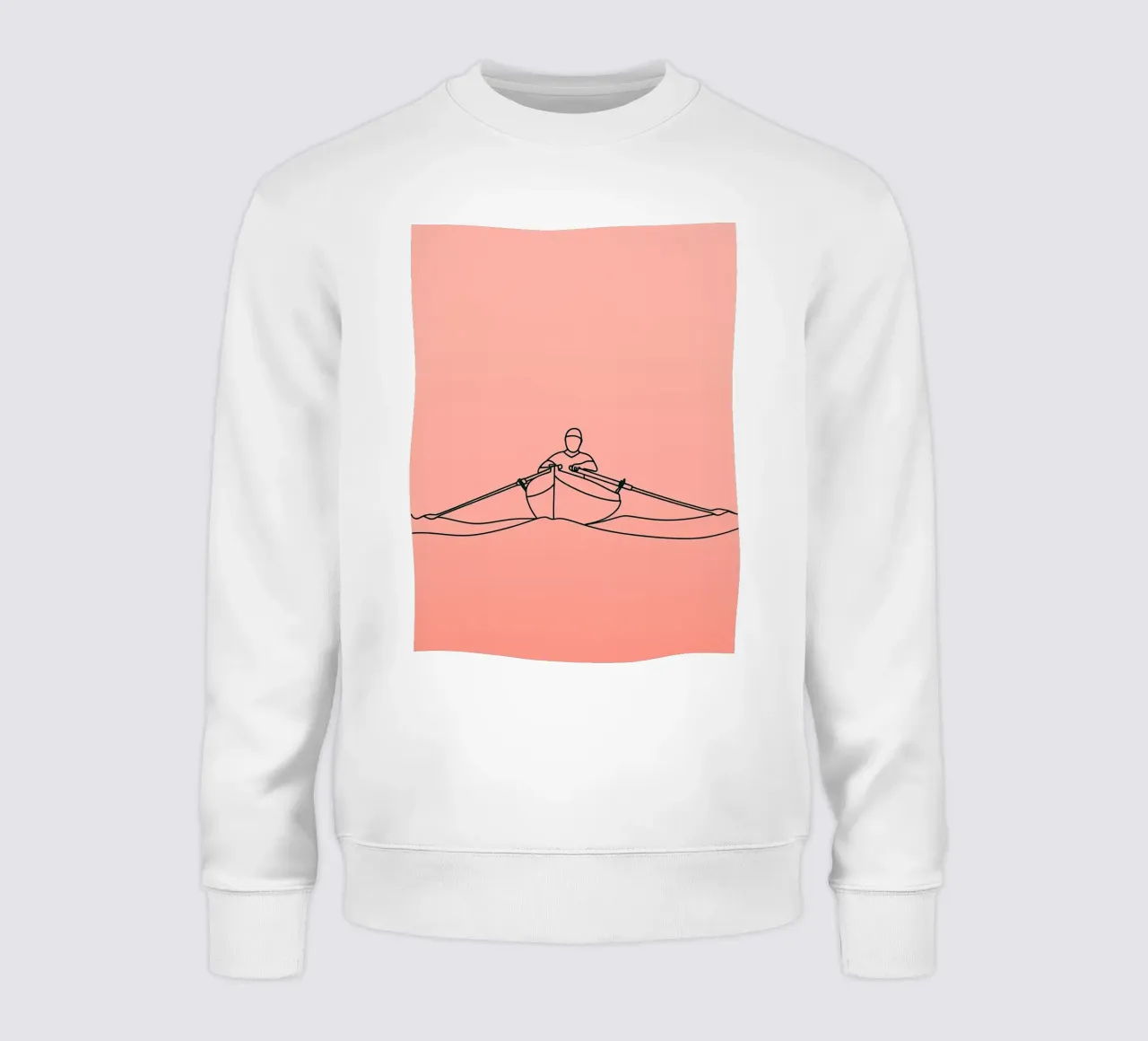 Avventura in canoa Line Art minimalista felpa da Viv Line Art