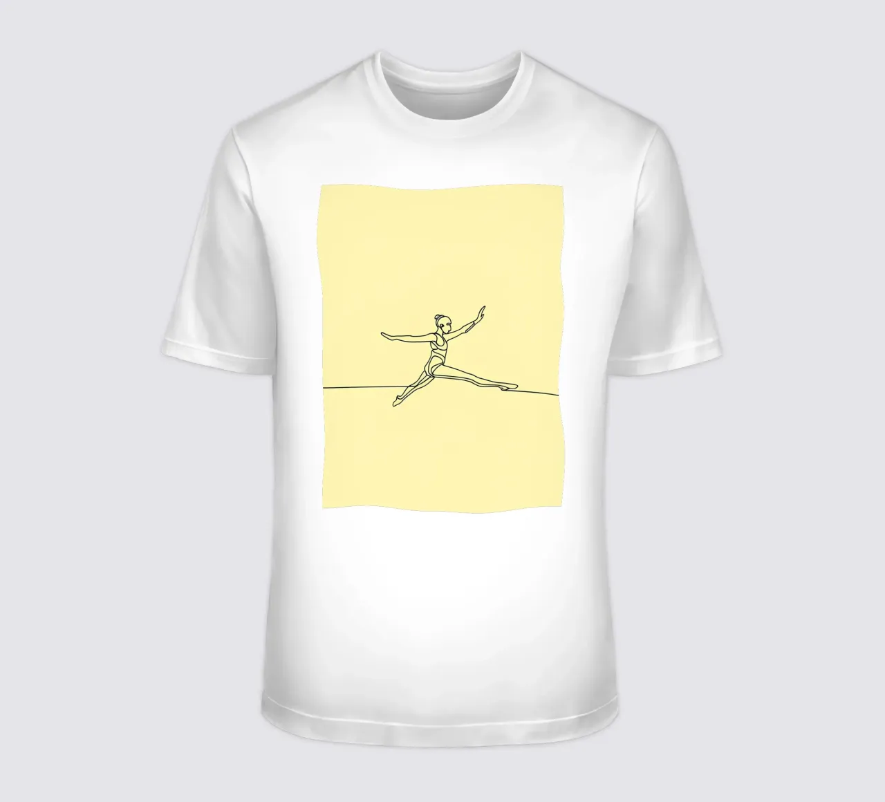 Weibliche Athletin Minimalist Line Art T-Shirt von Viv Line Art