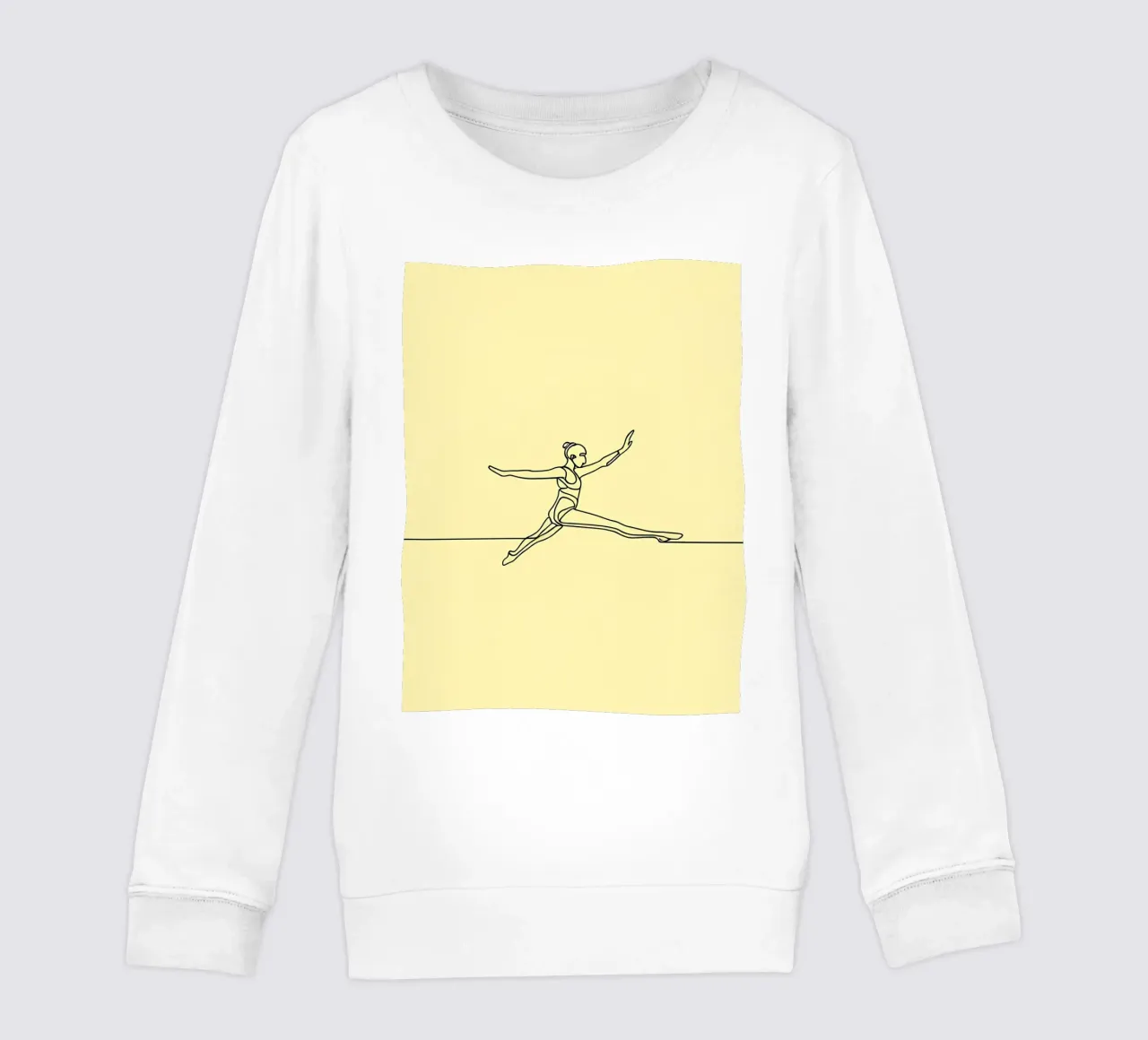 Linea d'arte minimalista di un'atleta donna felpa bambino da Viv Line Art