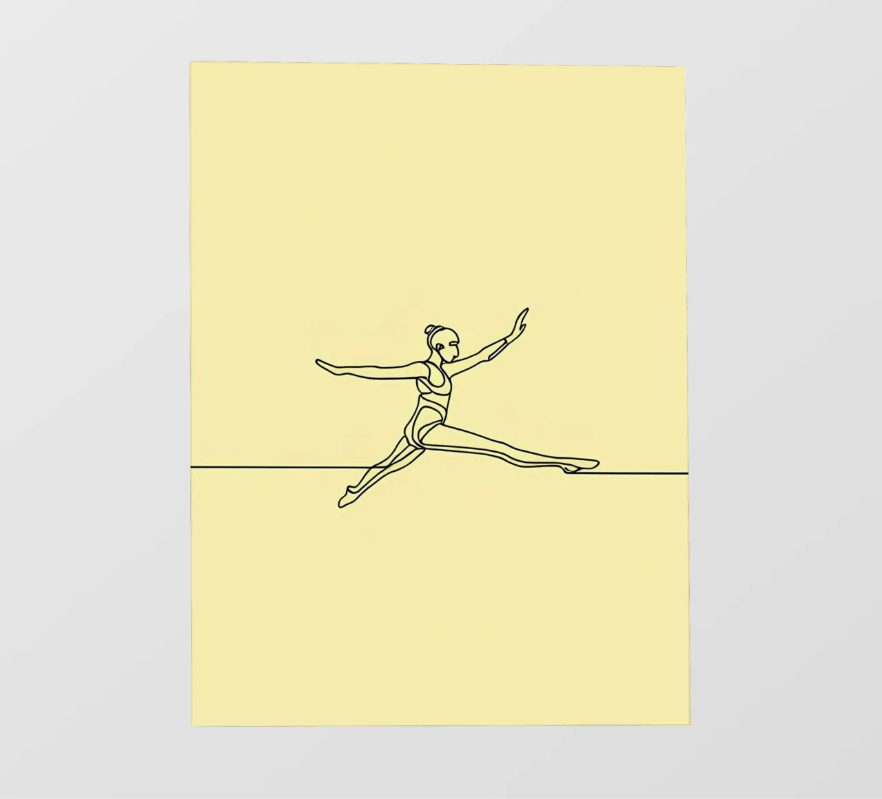 Athlète féminine Dessin au trait minimaliste papier peint photo de Viv Line Art