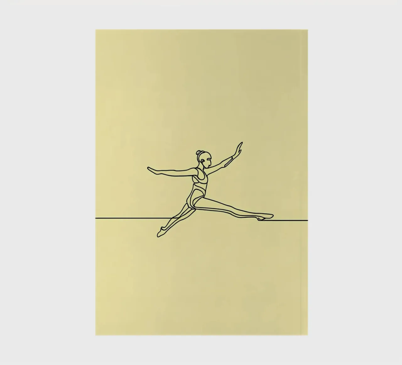 Female Athlete Minimalist Line Art notebook by Viv Line Art
