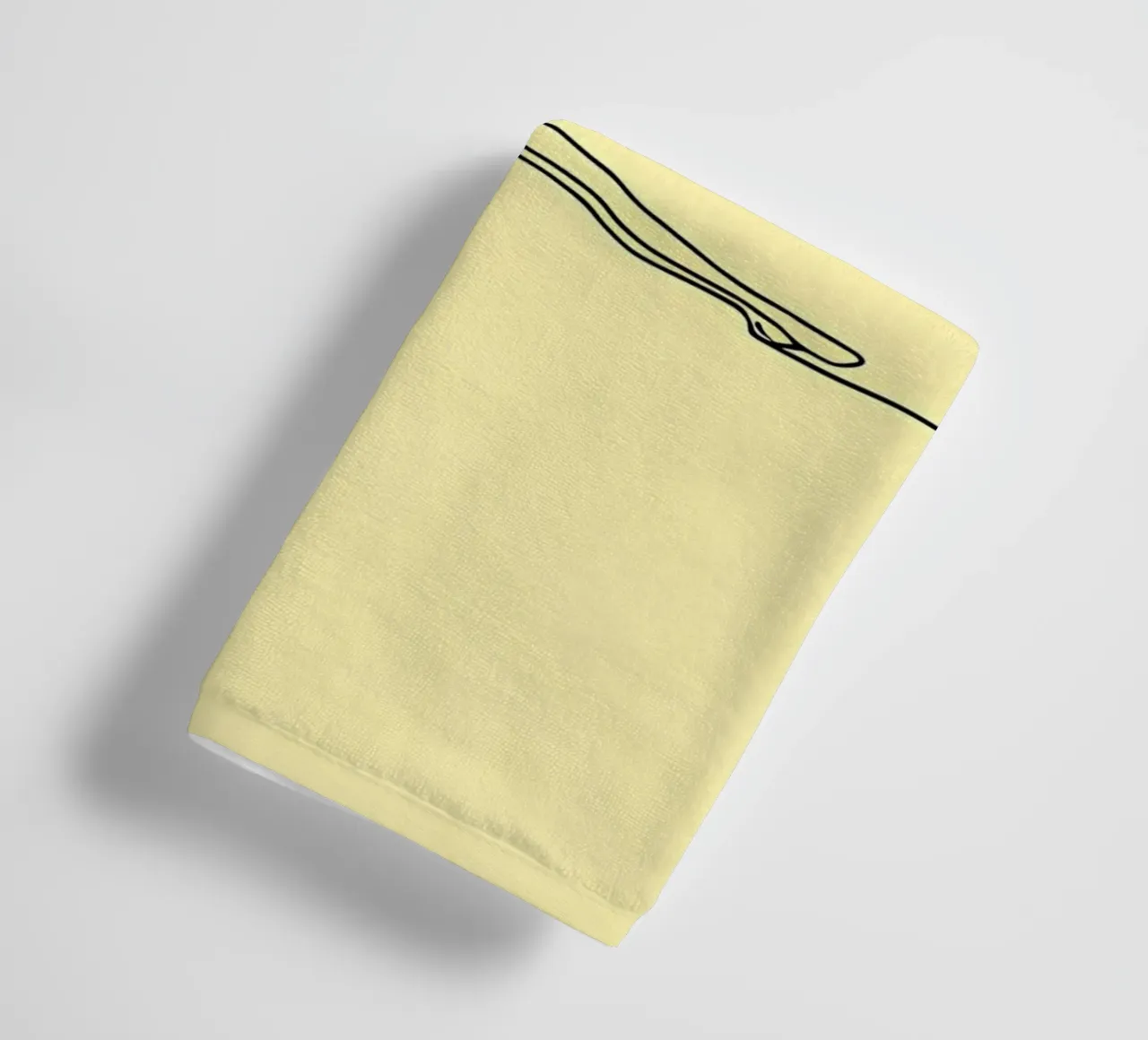 Linea d'arte minimalista di un'atleta donna asciugamano da bagno da Viv Line Art