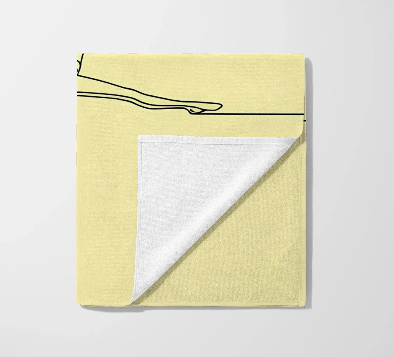 Athlète féminine Dessin au trait minimaliste serviette de plage de Viv Line Art