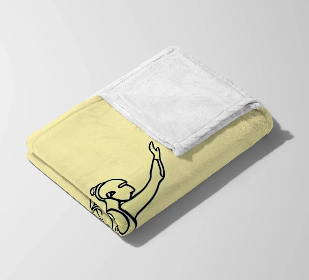 Weibliche Athletin Minimalist Line Art Fleecedecke von Viv Line Art