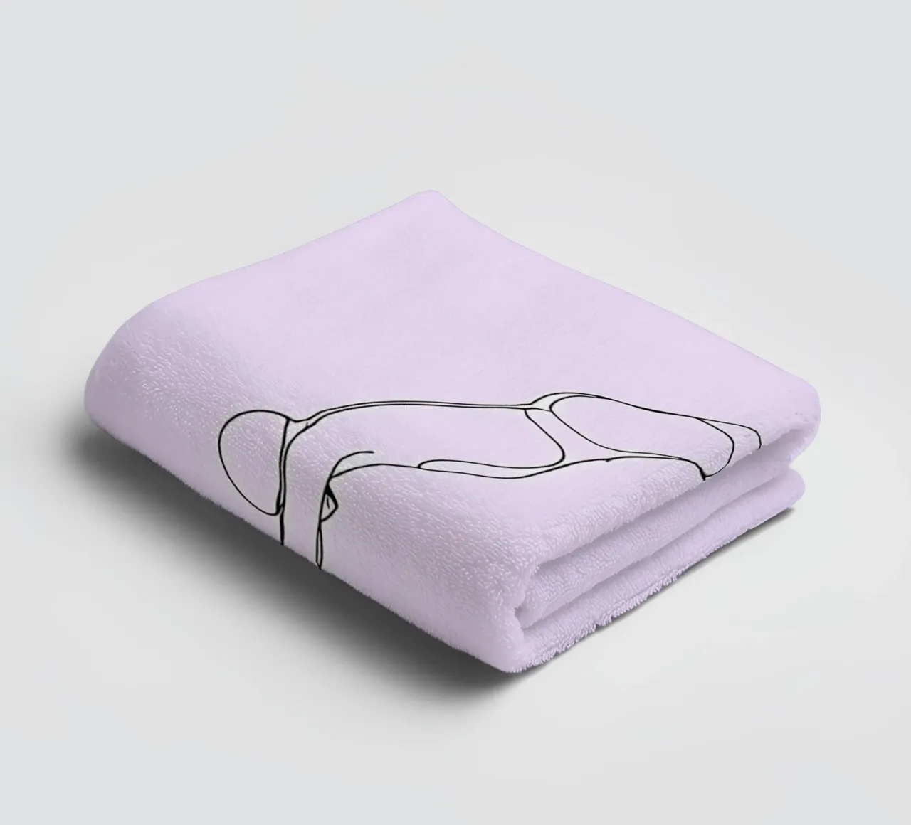 Diver Minimalist Line Art towel by Viv Line Art