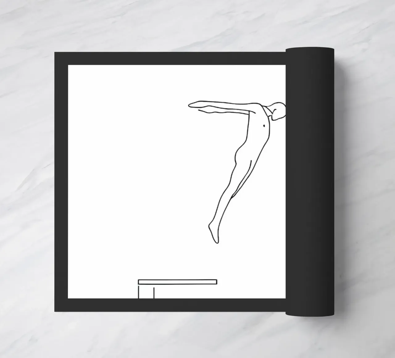 Tuffatore Line Art minimalista 2 zerbino da Viv Line Art