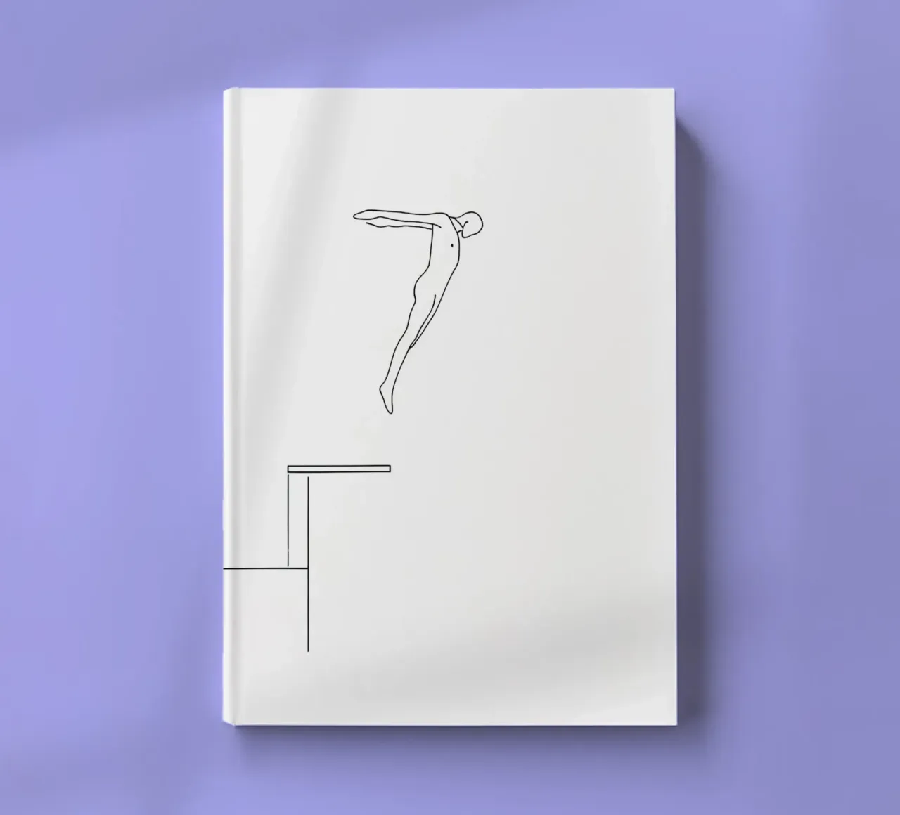 Diver Minimalist Line Art 2 notebook by Viv Line Art