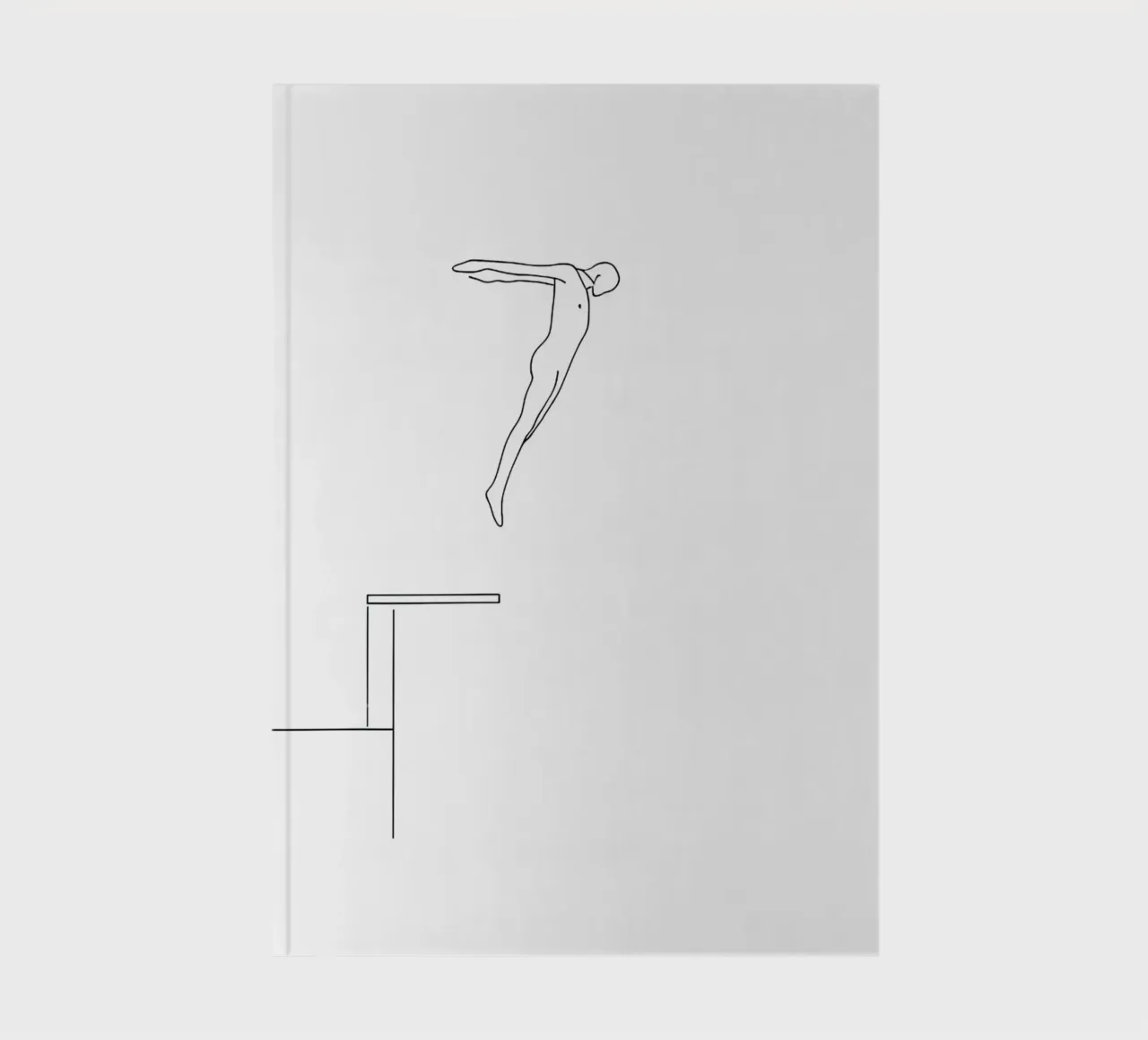 Diver Minimalist Line Art 2 notebook by Viv Line Art
