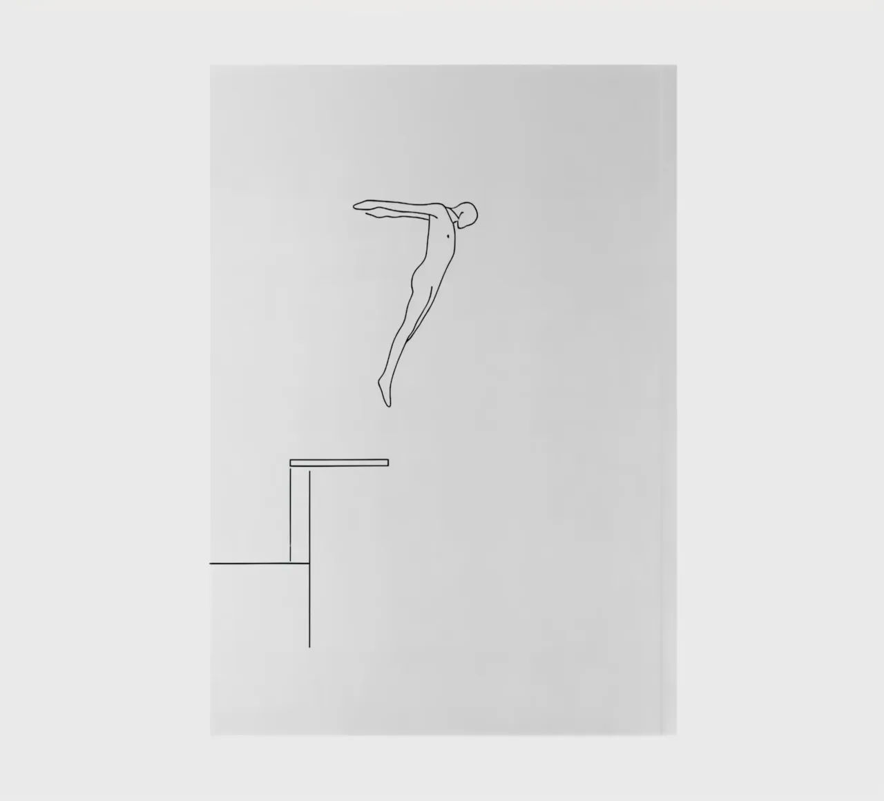 Diver Minimalist Line Art 2 notebook by Viv Line Art