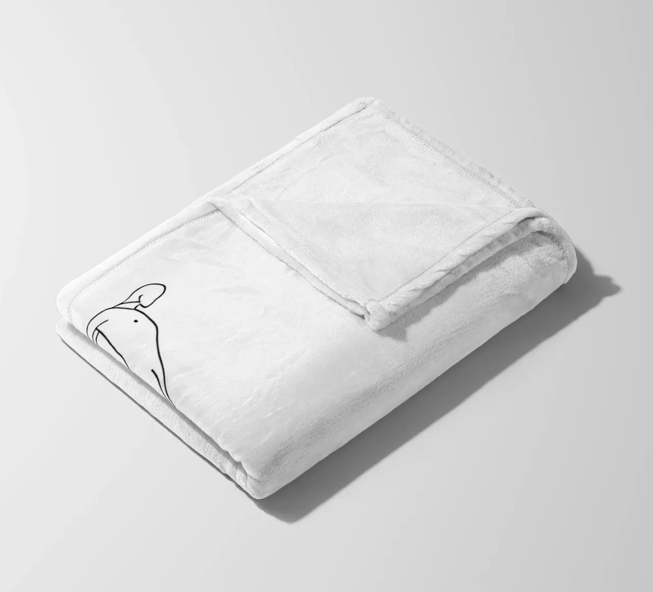 Tuffatore Line Art minimalista 2 coperta in pile da Viv Line Art