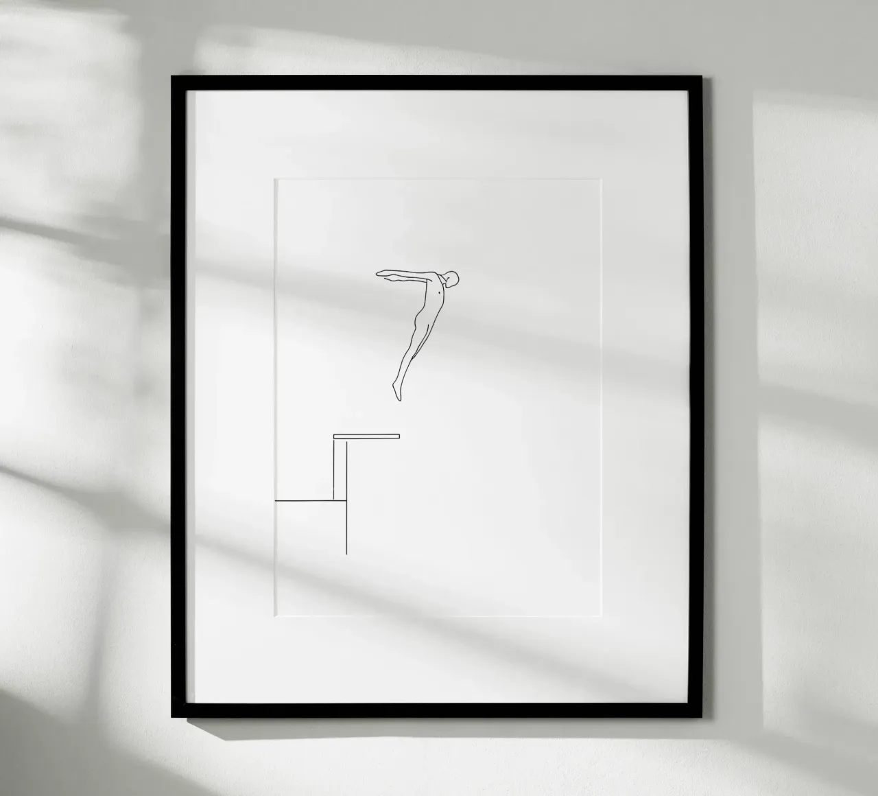 Tuffatore Line Art minimalista 2 carta hahnemühle da Viv Line Art