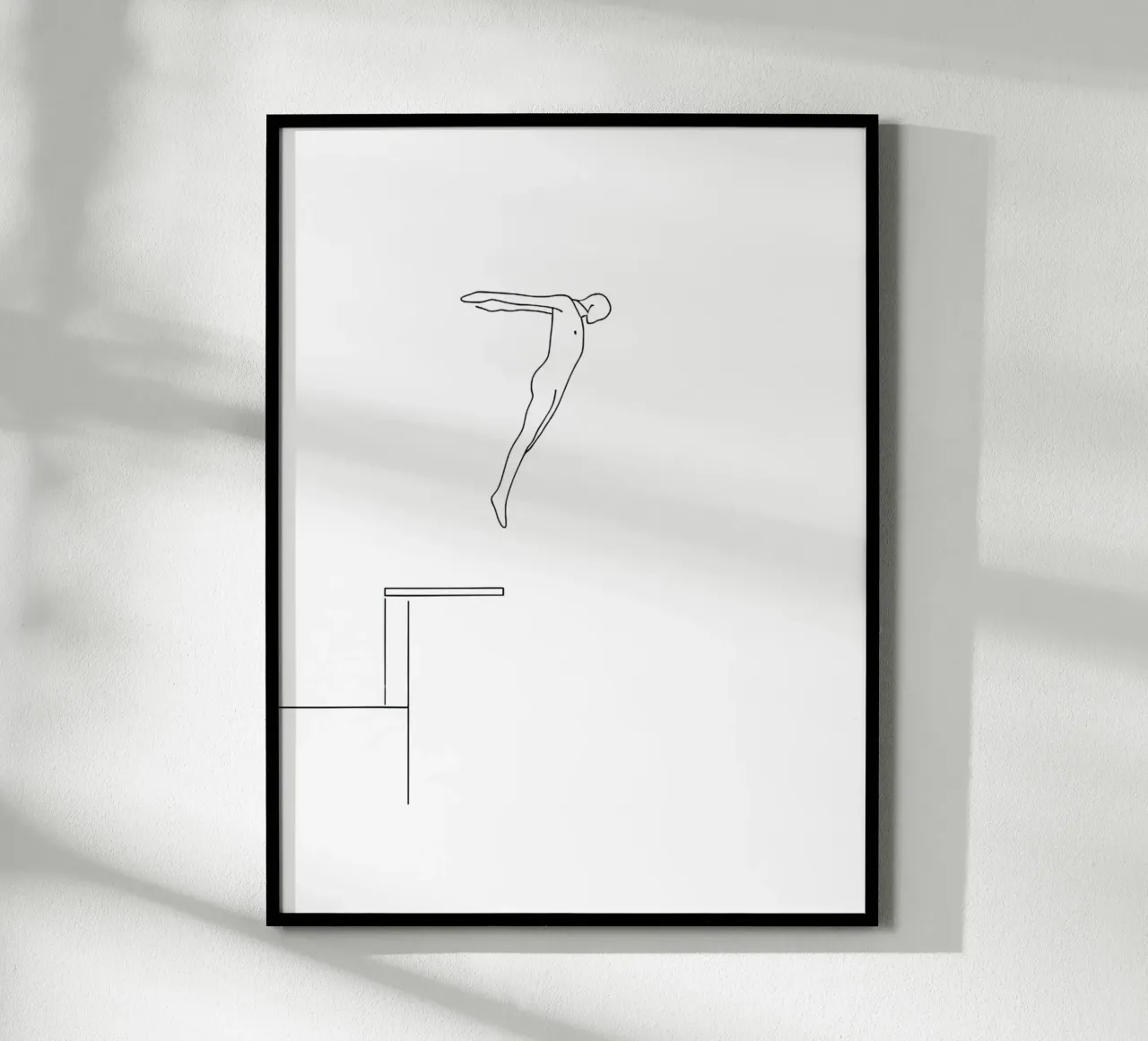 Tuffatore Line Art minimalista 2 carta hahnemühle da Viv Line Art