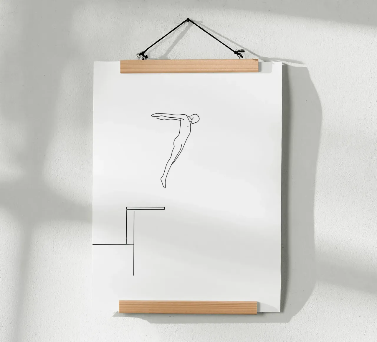 Tuffatore Line Art minimalista 2 carta hahnemühle da Viv Line Art