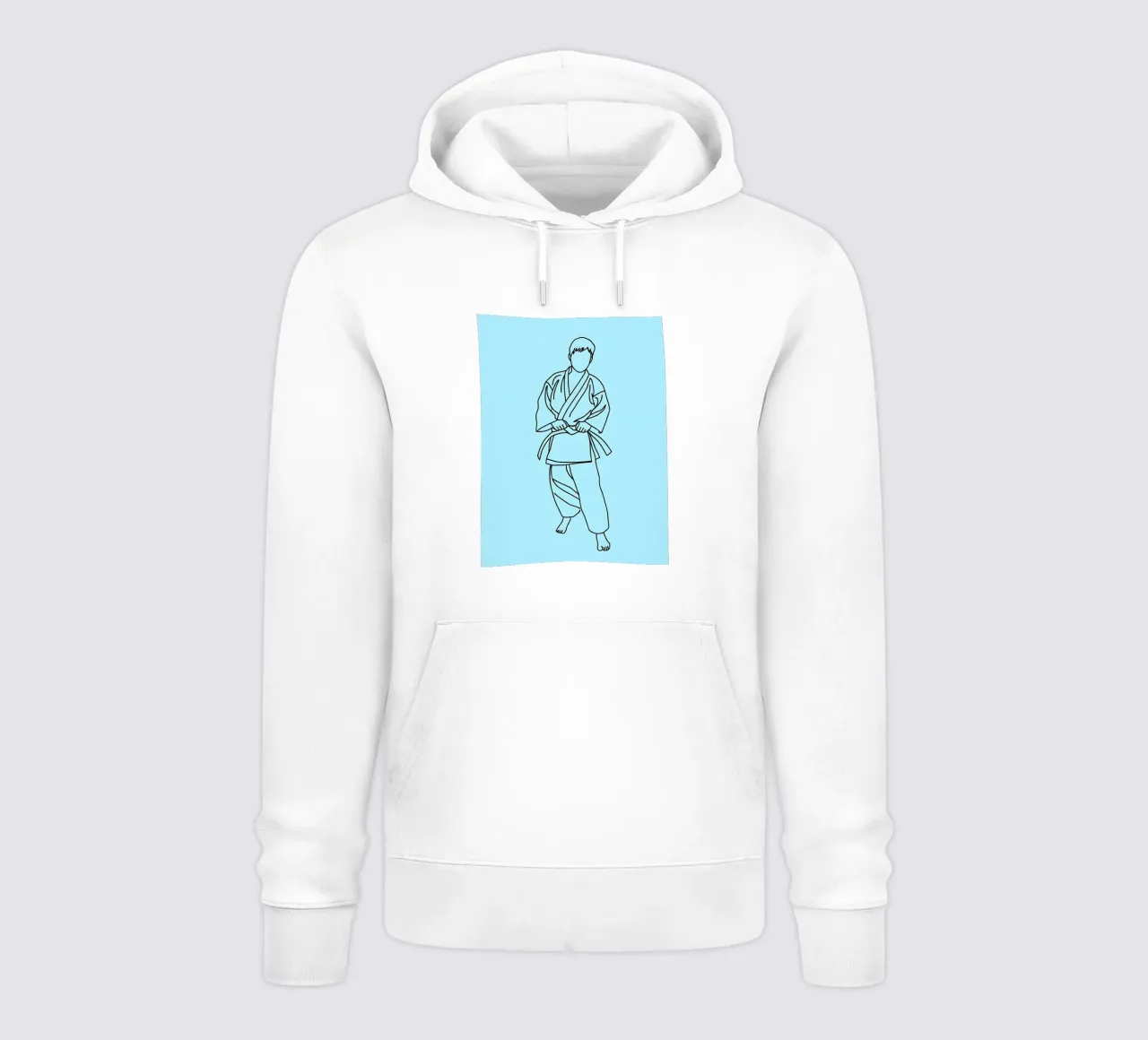Karate - Line art minimalista felpa con cappuccio da Viv Line Art