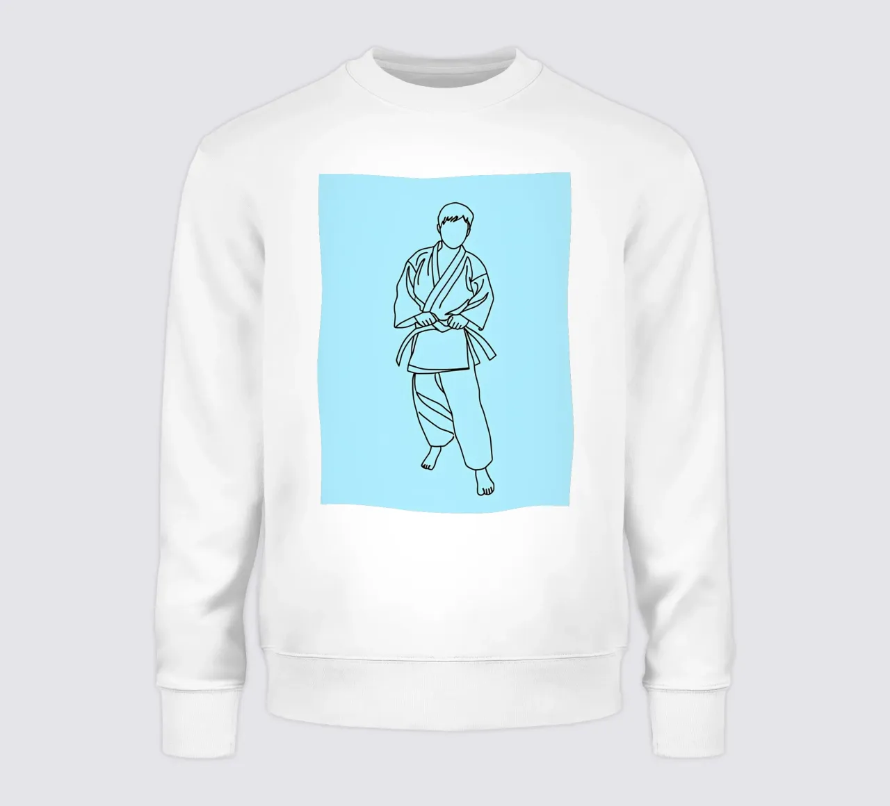 Karate - Line art minimalista felpa da Viv Line Art