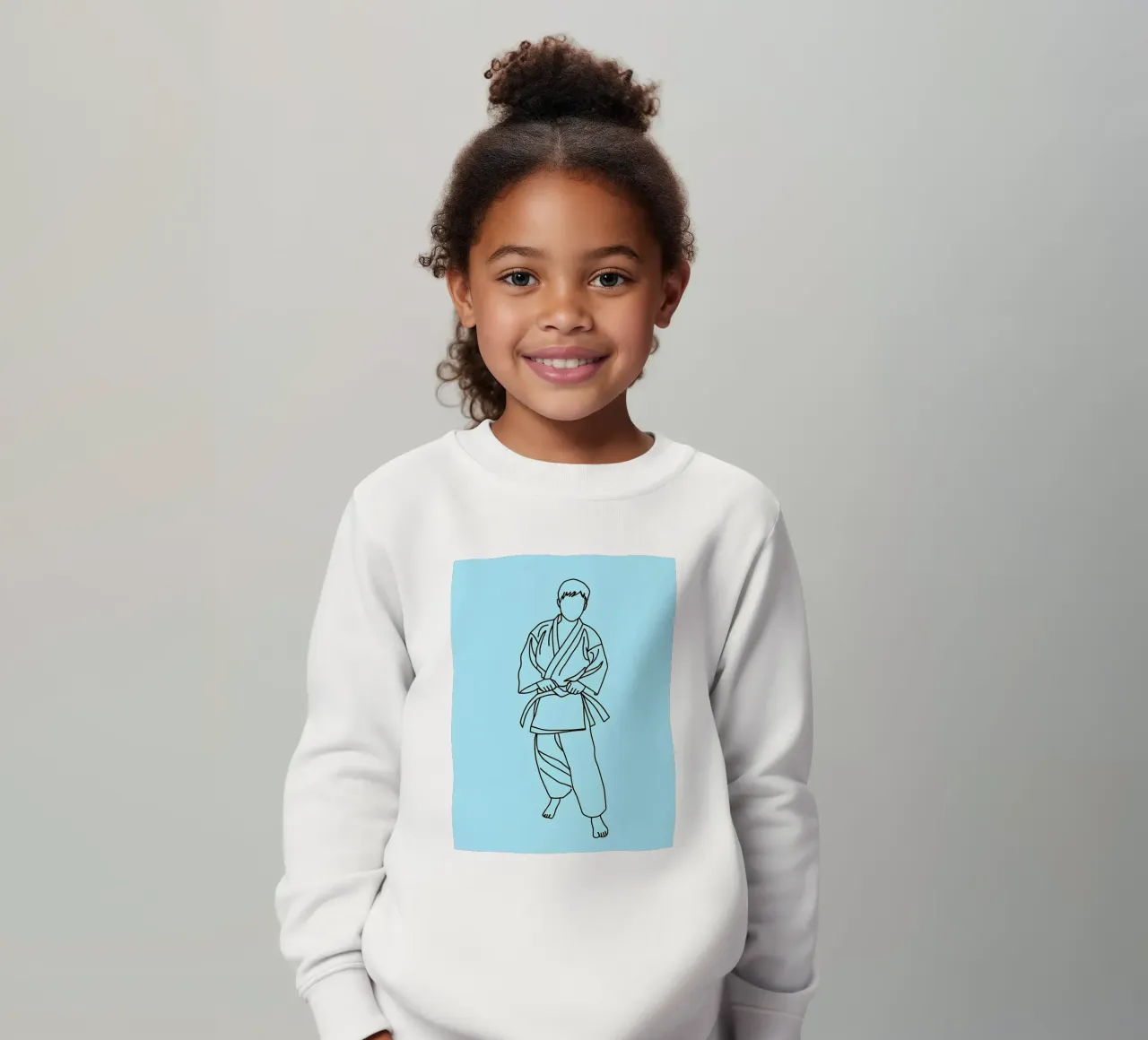 Karate - Line art minimalista felpa bambino da Viv Line Art