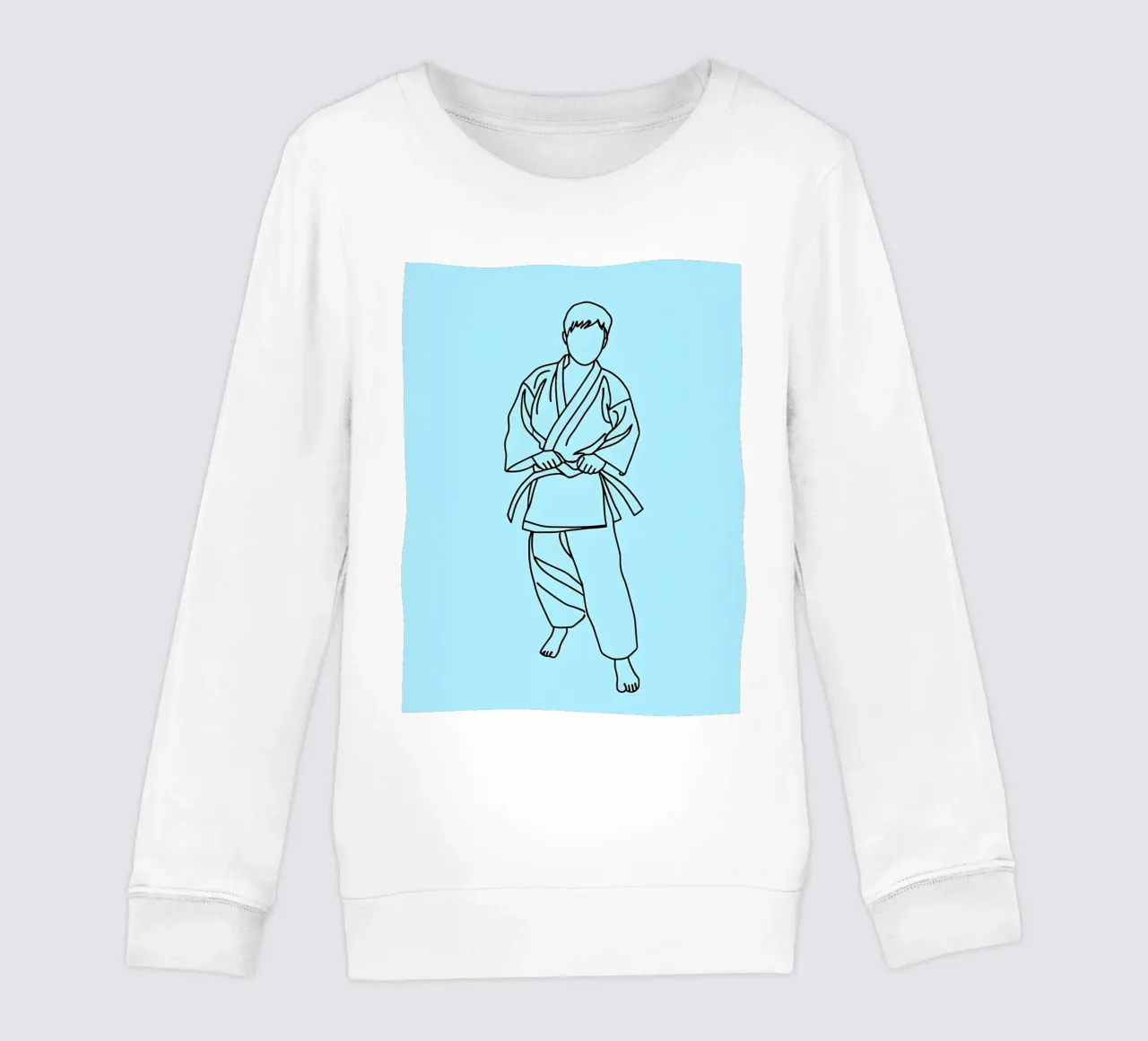 Karate - Line art minimalista felpa bambino da Viv Line Art