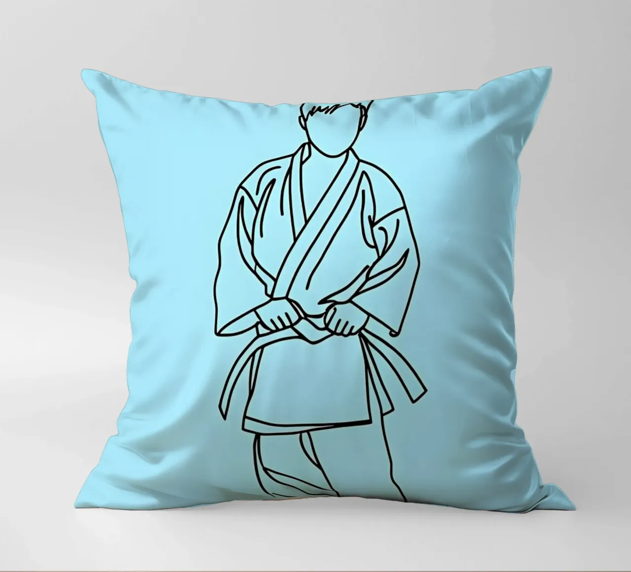 Karate - Line art minimalista cuscino da Viv Line Art