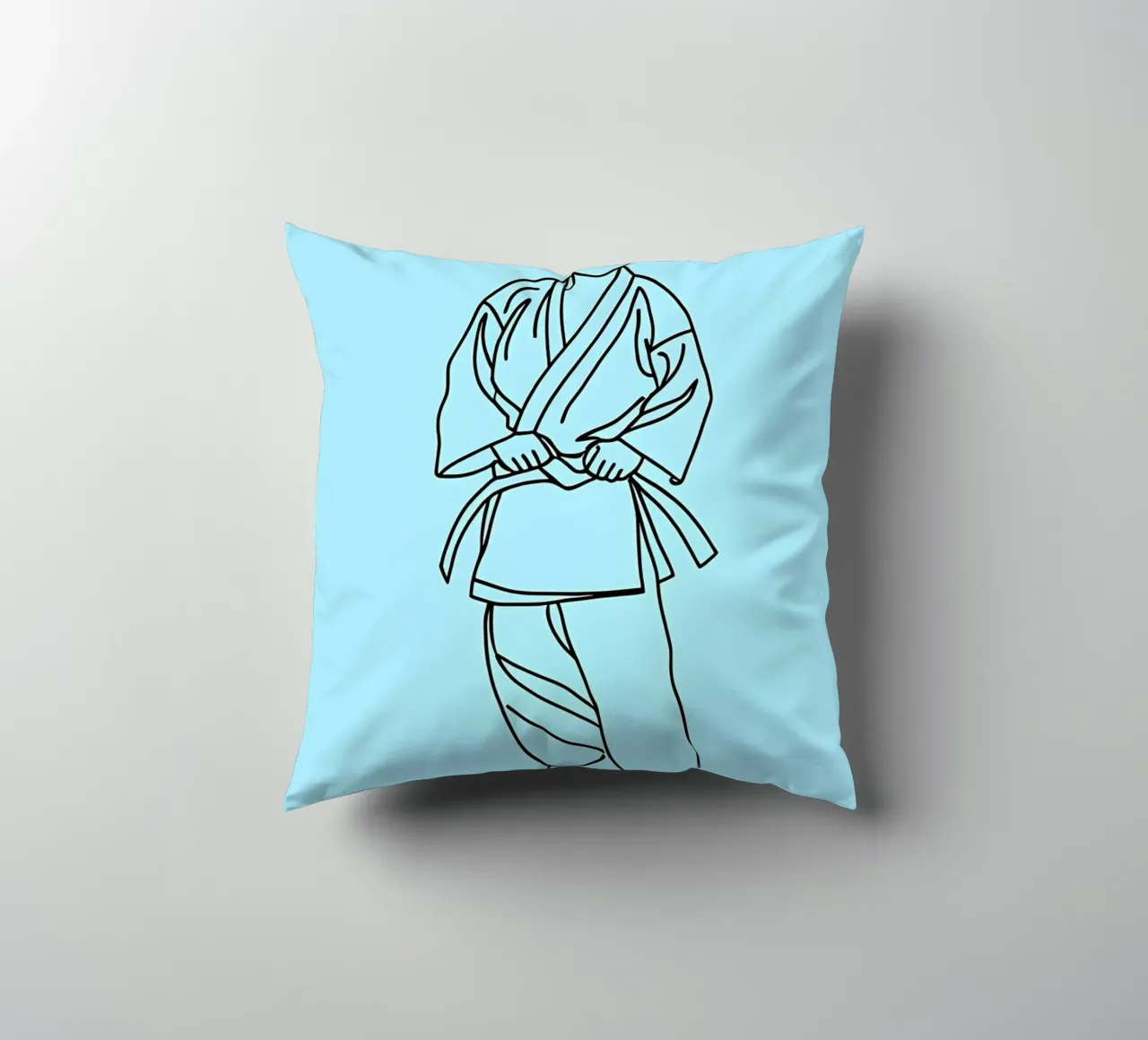 Karate - Line art minimalista cuscino da Viv Line Art