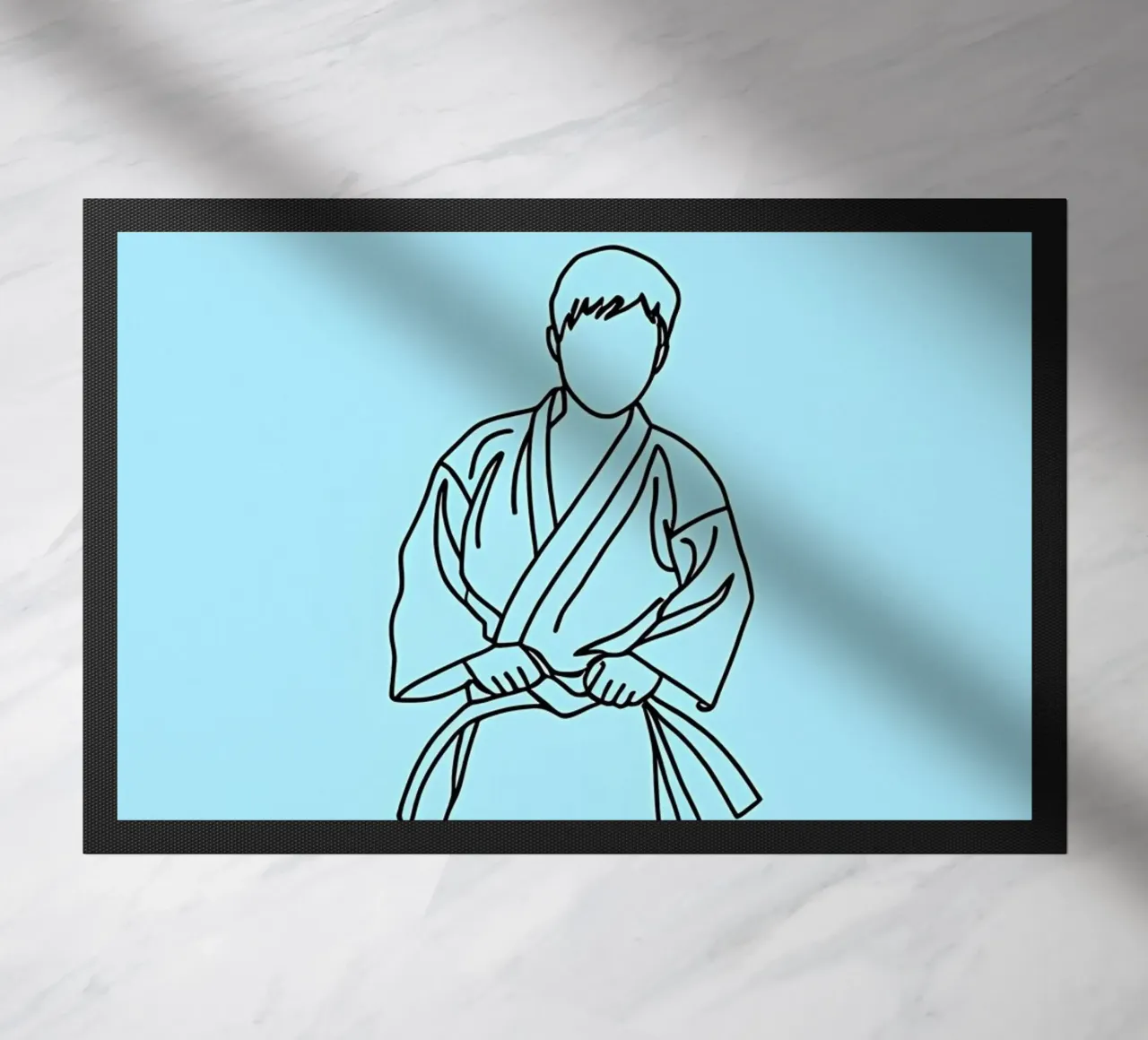 Karate - Line art minimalista zerbino da Viv Line Art