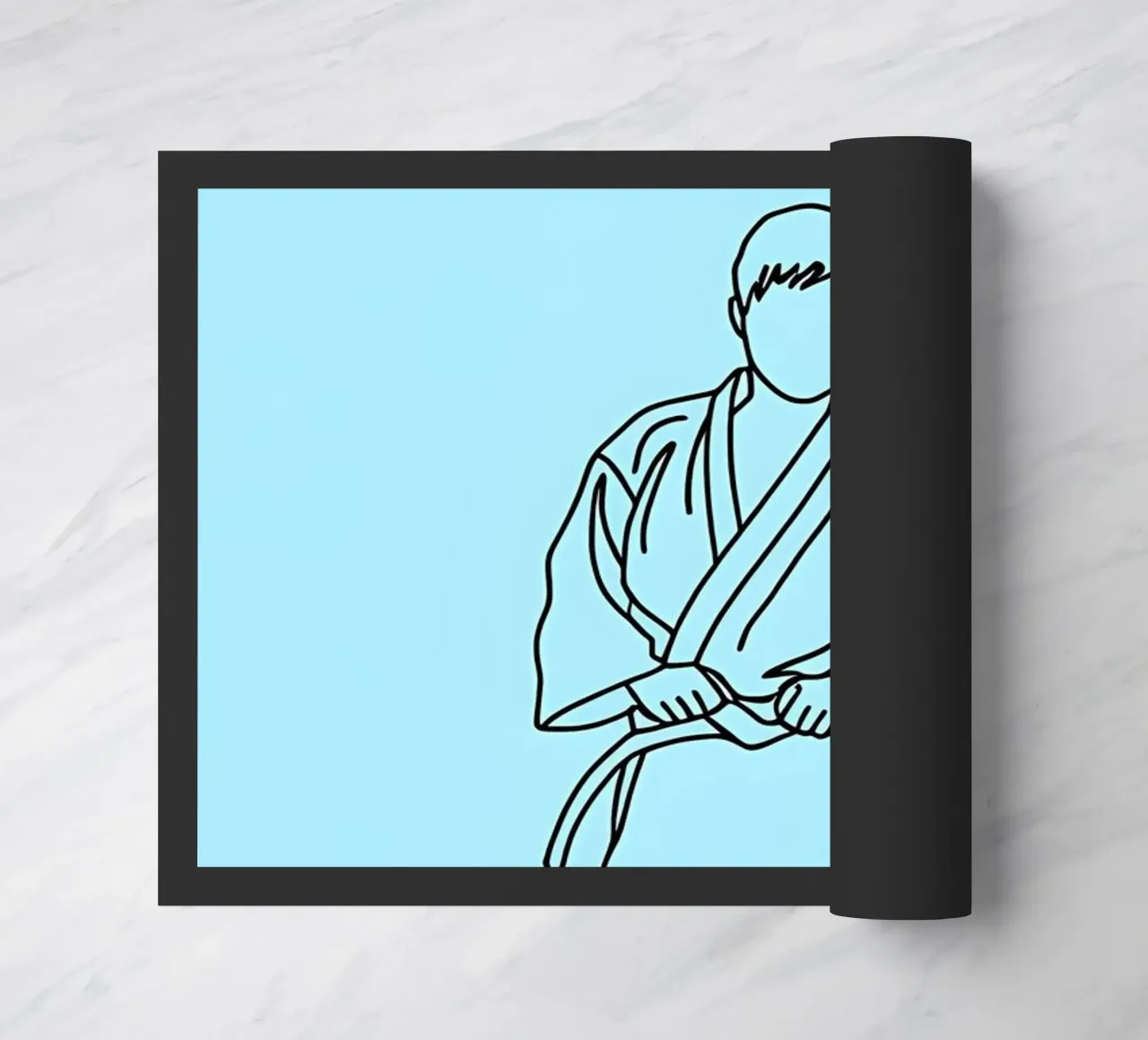 Karate - Line art minimalista zerbino da Viv Line Art