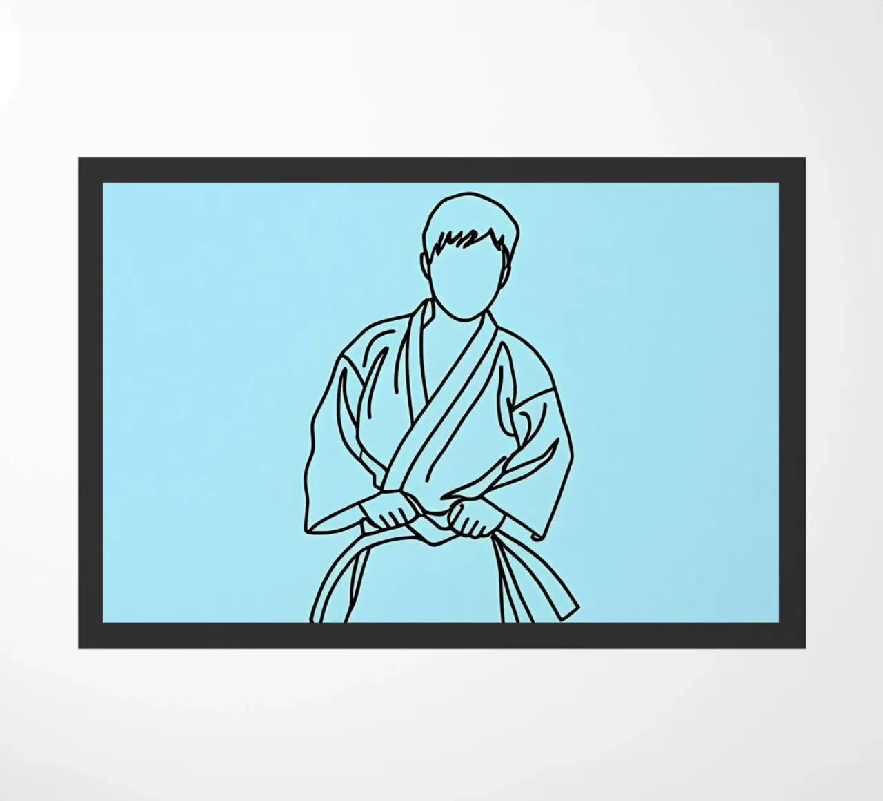 Karate - Line art minimalista zerbino da Viv Line Art
