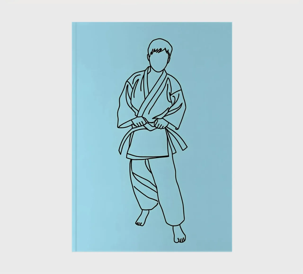 Karate - Minimalist Line Art notebook by Viv Line Art