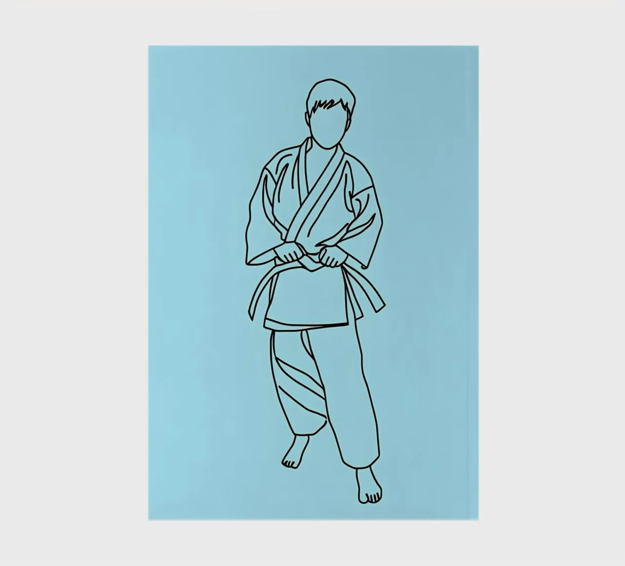 Karate - Minimalist Line Art notebook by Viv Line Art
