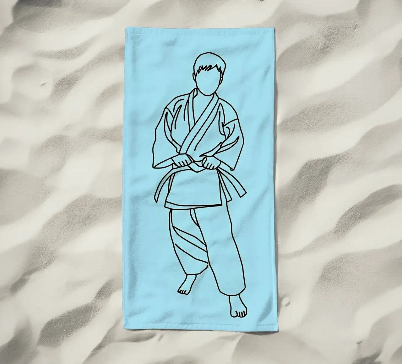 Karate - Line art minimalista telo mare da Viv Line Art