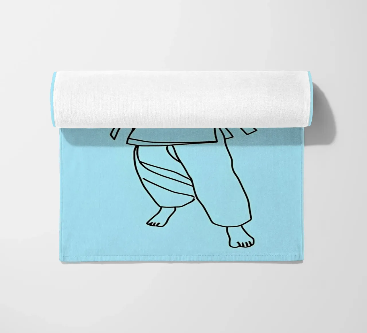 Karate - Line art minimalista telo mare da Viv Line Art