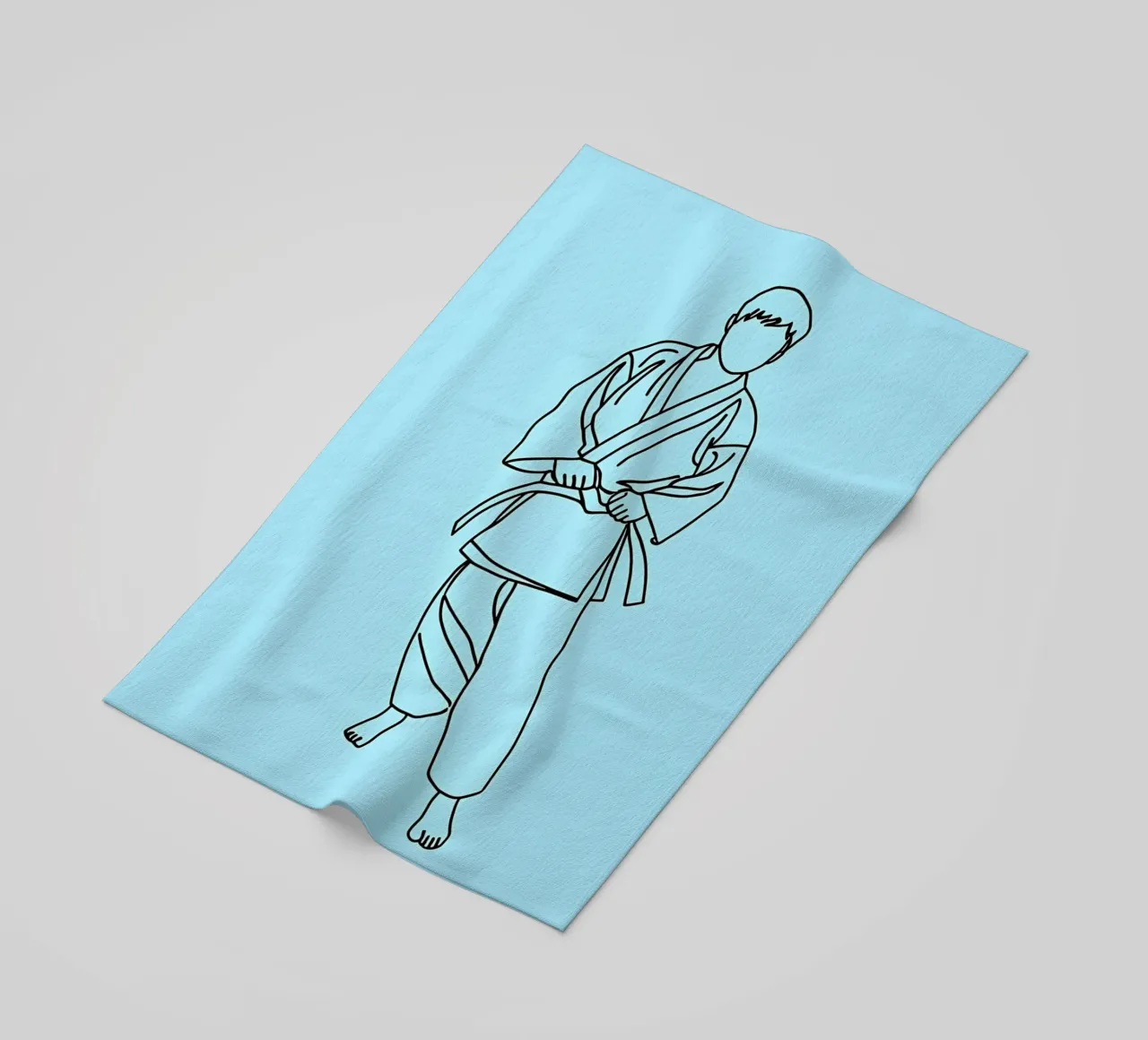 Karate - Line art minimalista telo mare da Viv Line Art