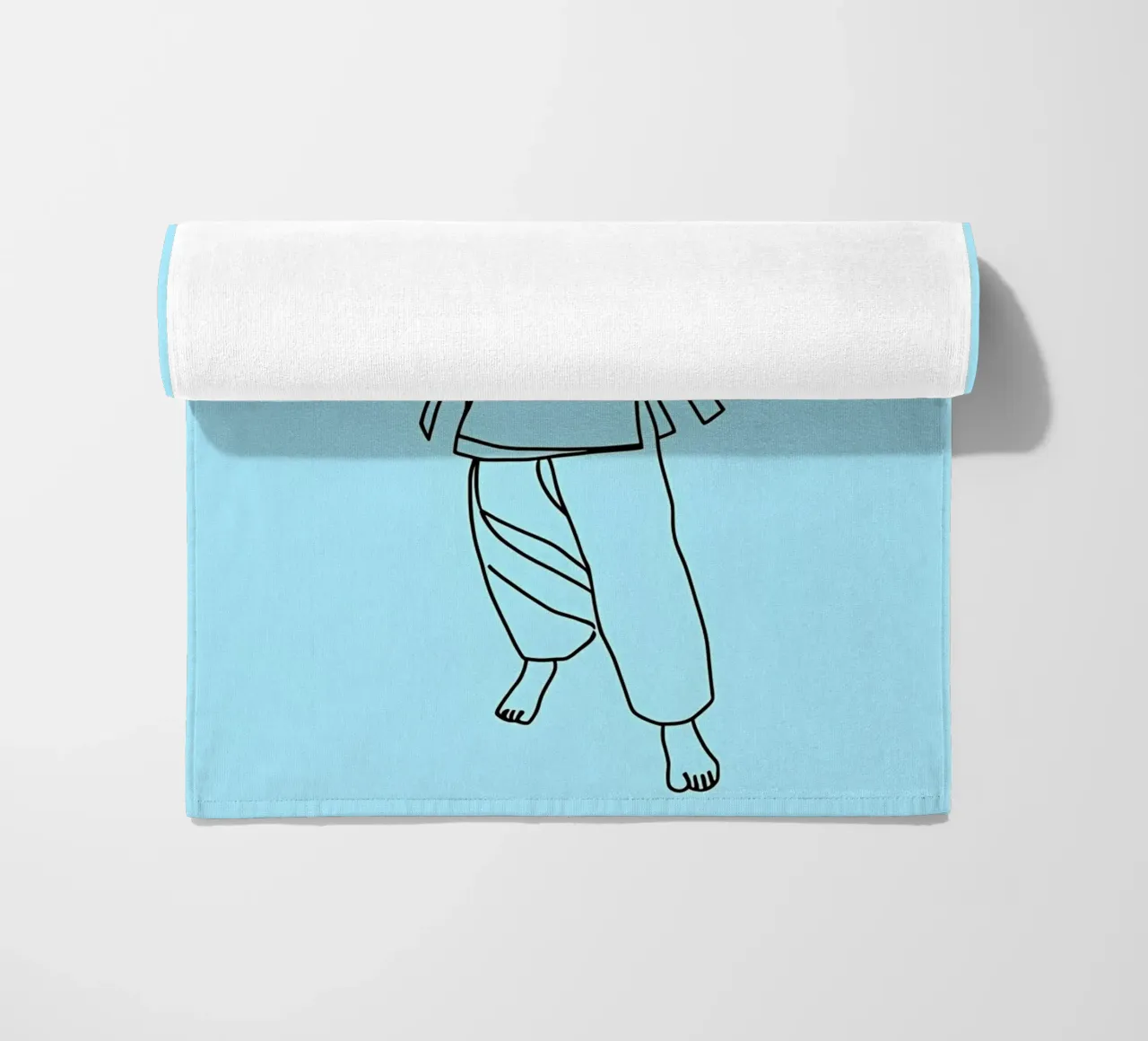 Karate - Line art minimalista telo mare da Viv Line Art