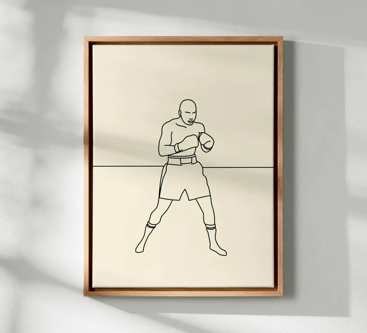 Boxer Minimalist Line Art canvas by Viv Line Art
