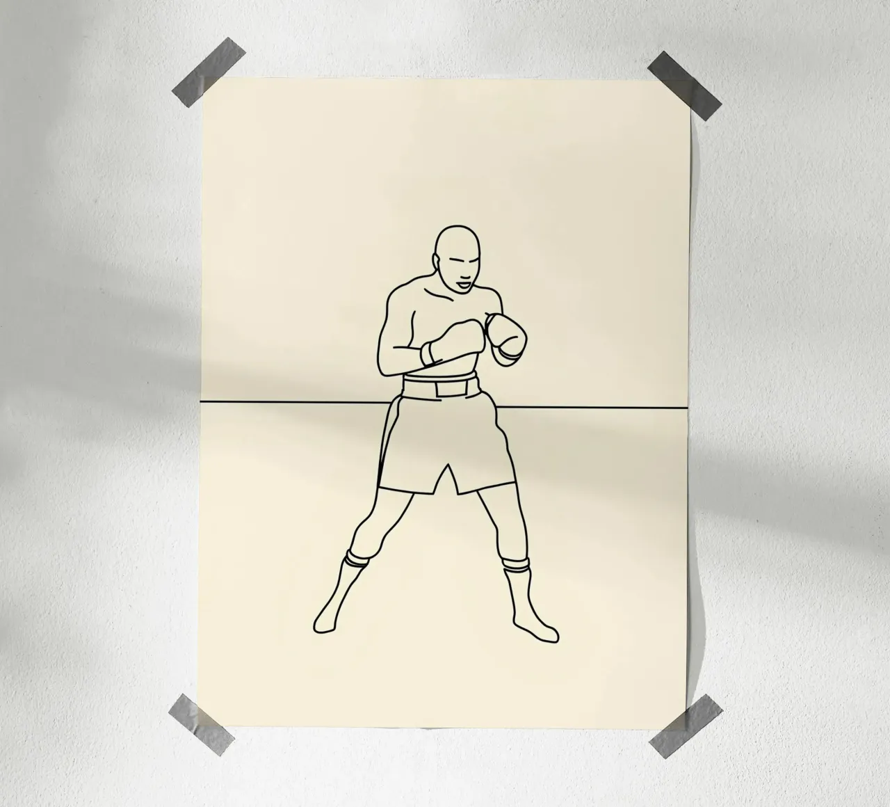 Boxer Minimalist Line Art hahnemühle by Viv Line Art