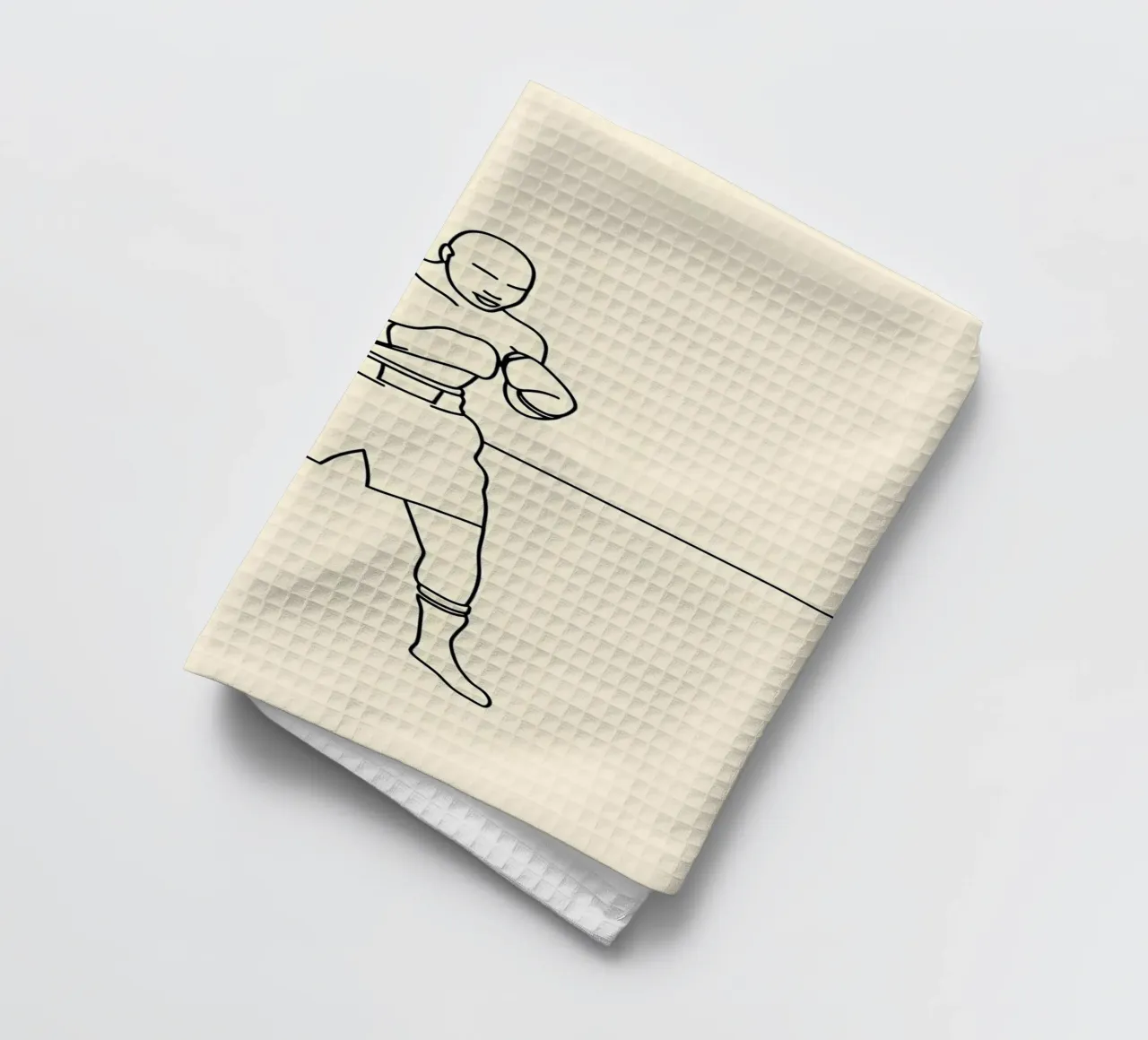 Boxer Minimalist Line Art tea towel by Viv Line Art