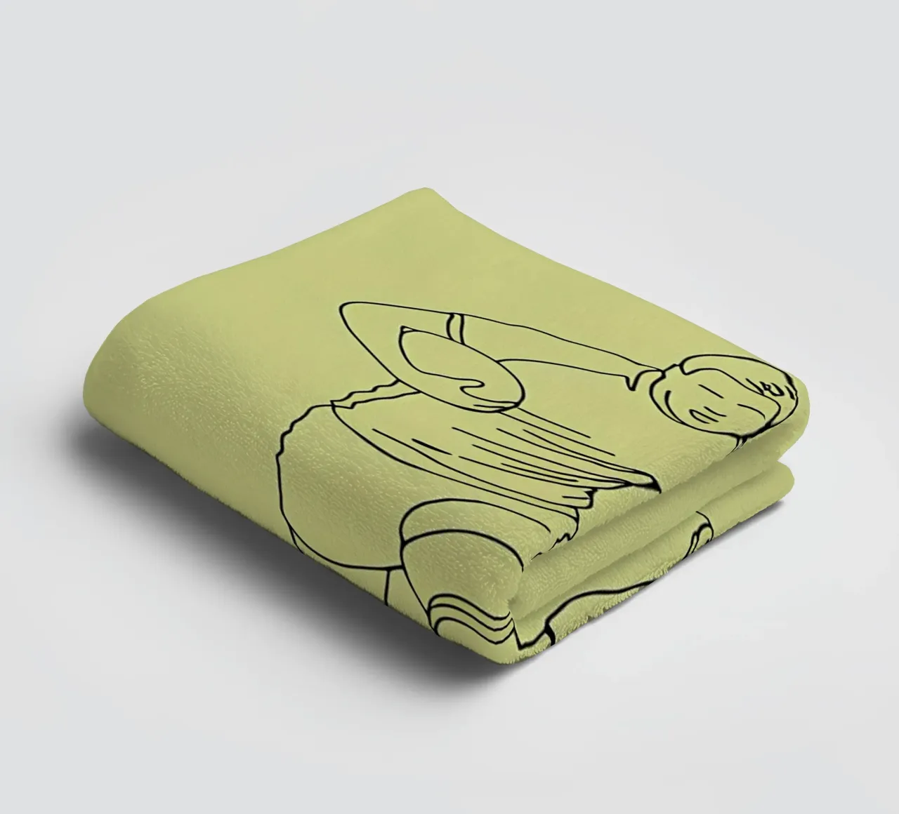 Rugby Player Minimalist Line Art towel by Viv Line Art