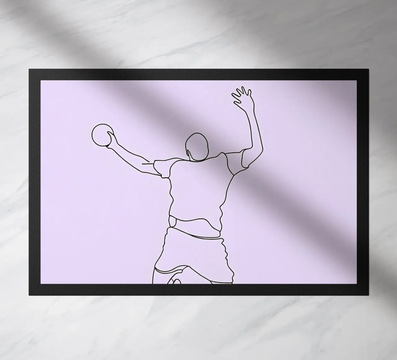 Pallamano - Line art minimalista zerbino da Viv Line Art