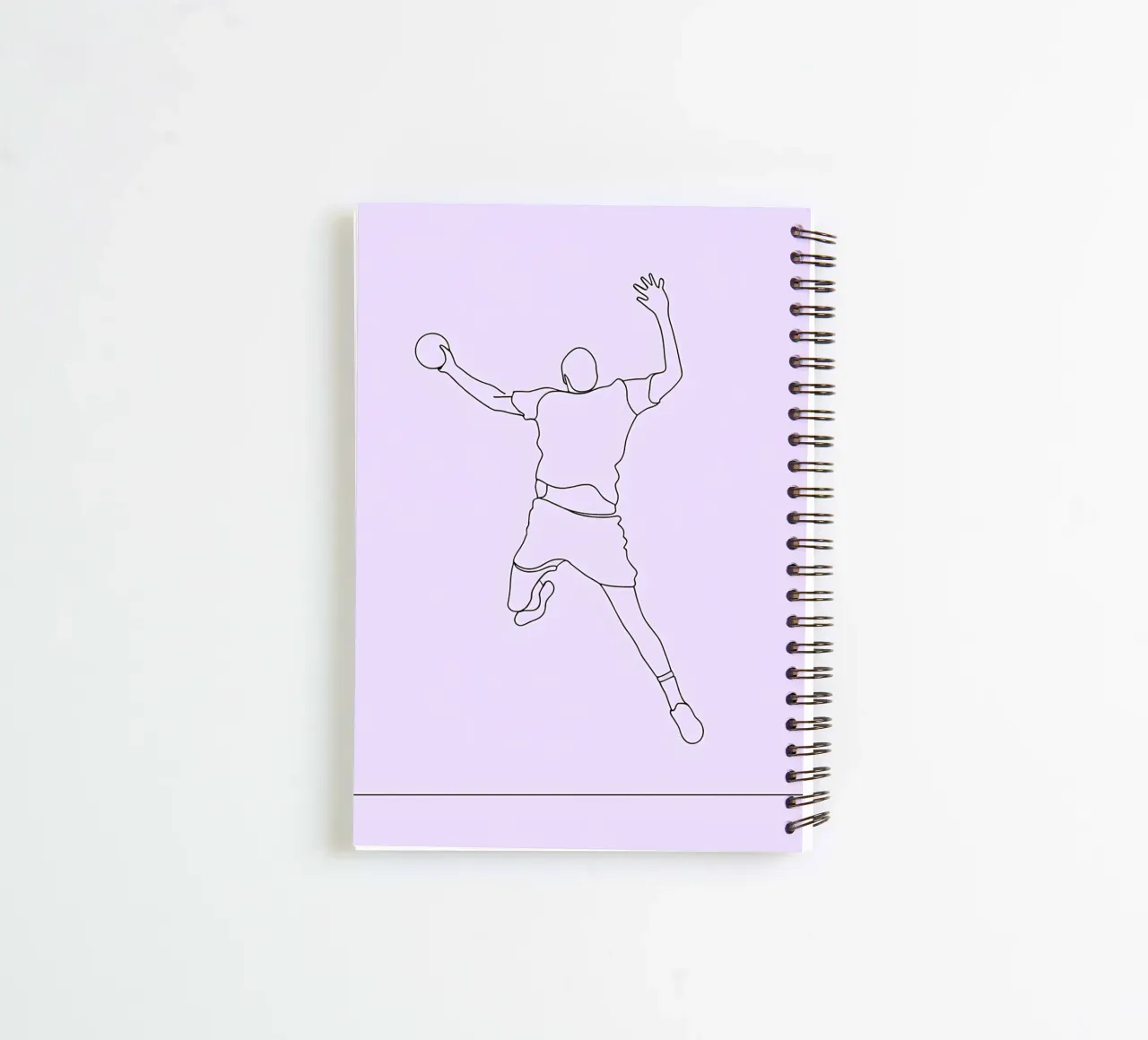 Handball - Minimalist Line Art spiral notebook by Viv Line Art